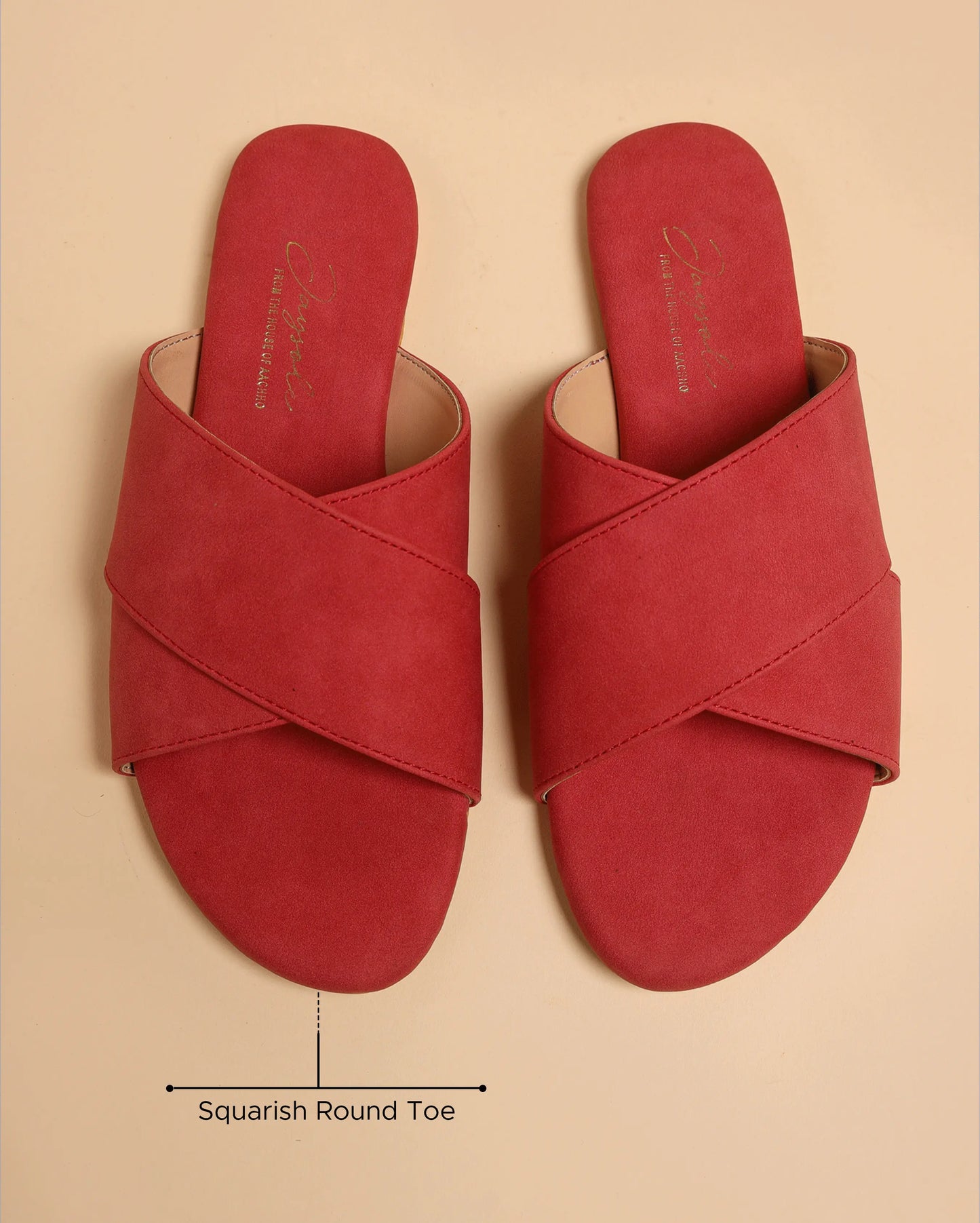 Sunkissed Coral Suede Flats My Store