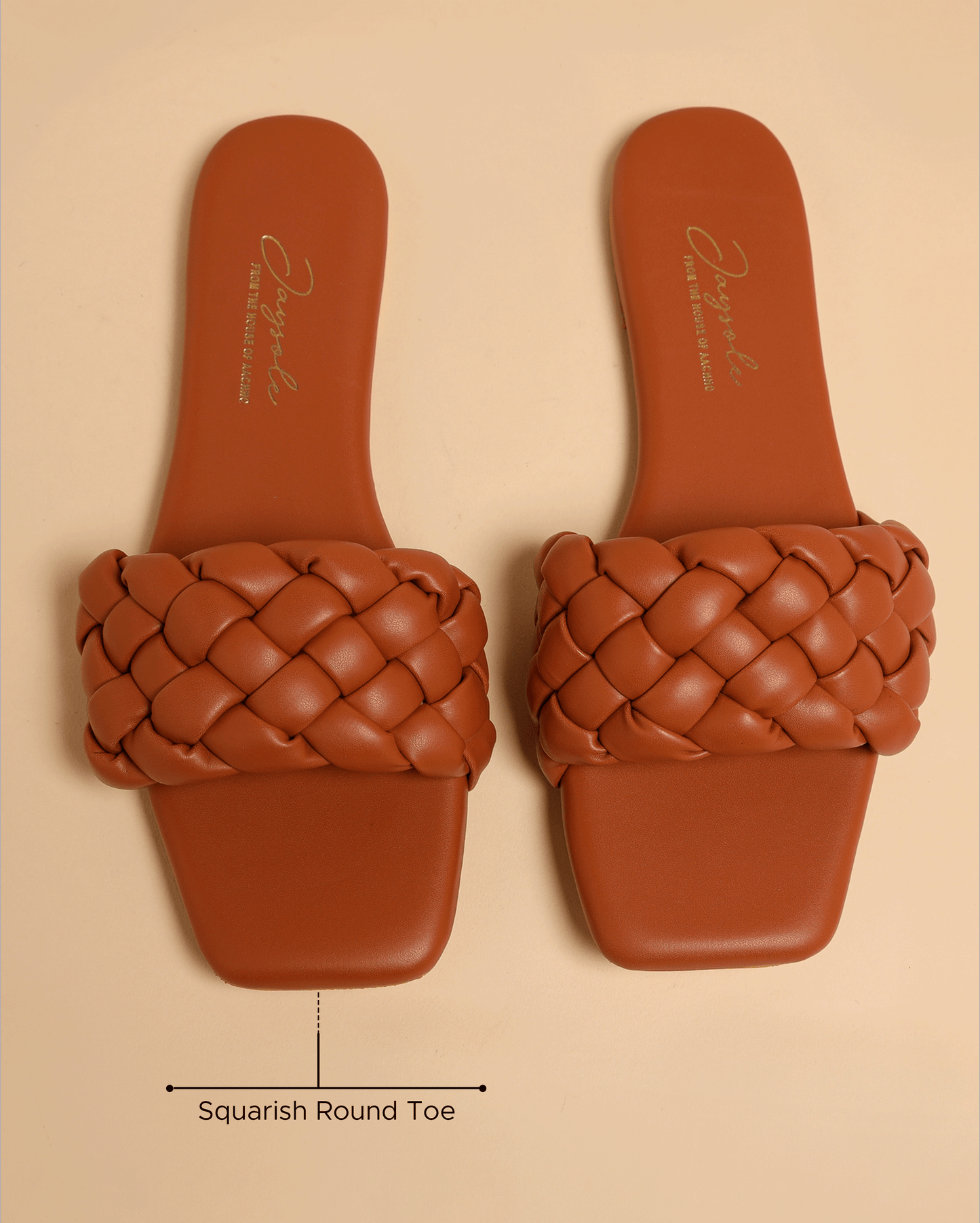 Toasted Nut Braided Slides My Store