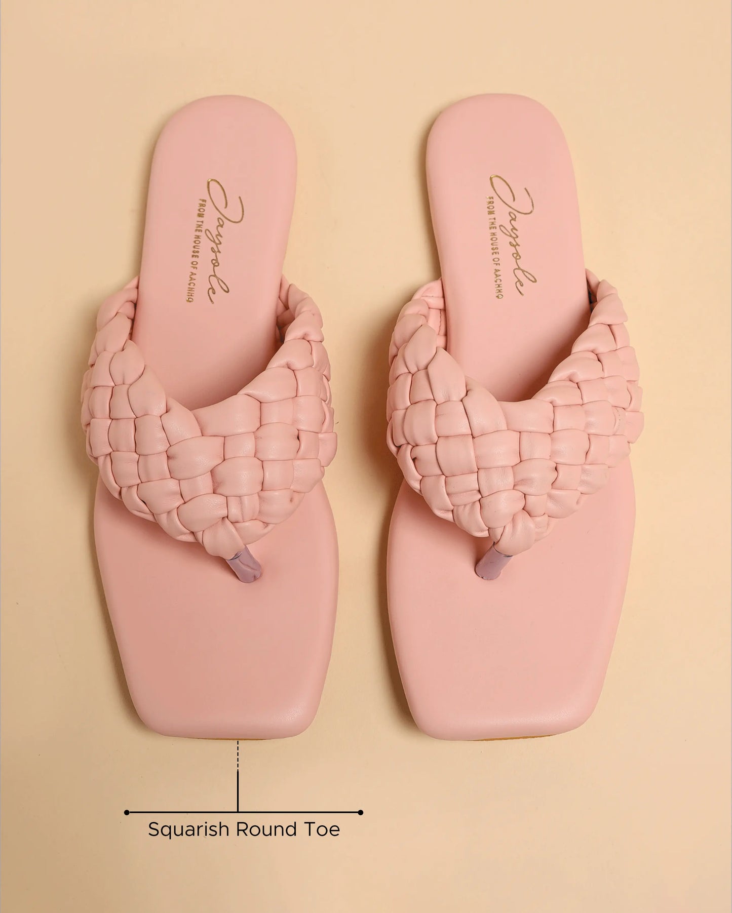 Cream Tan Braided Flats My Store