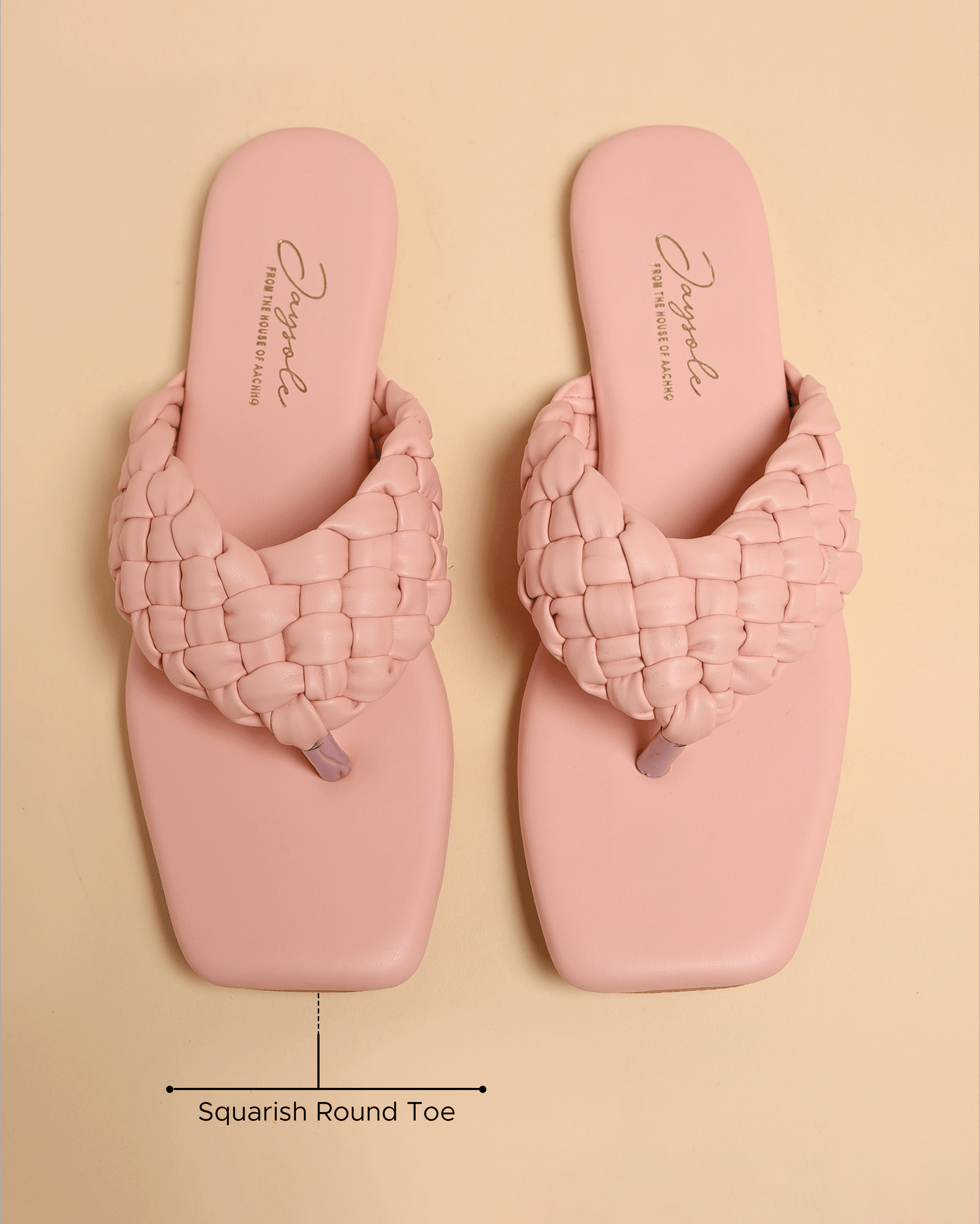 Cream Tan Braided Flats My Store