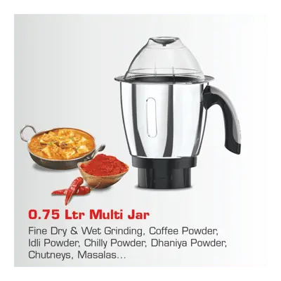 Vidiem Eva Prime 750W Mixer Grinder - 3 Jars My Store