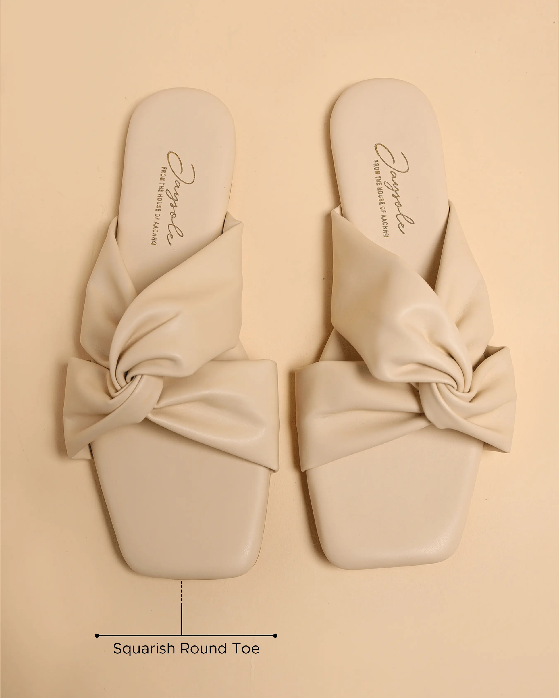 Oyster White Twisted Flats My Store