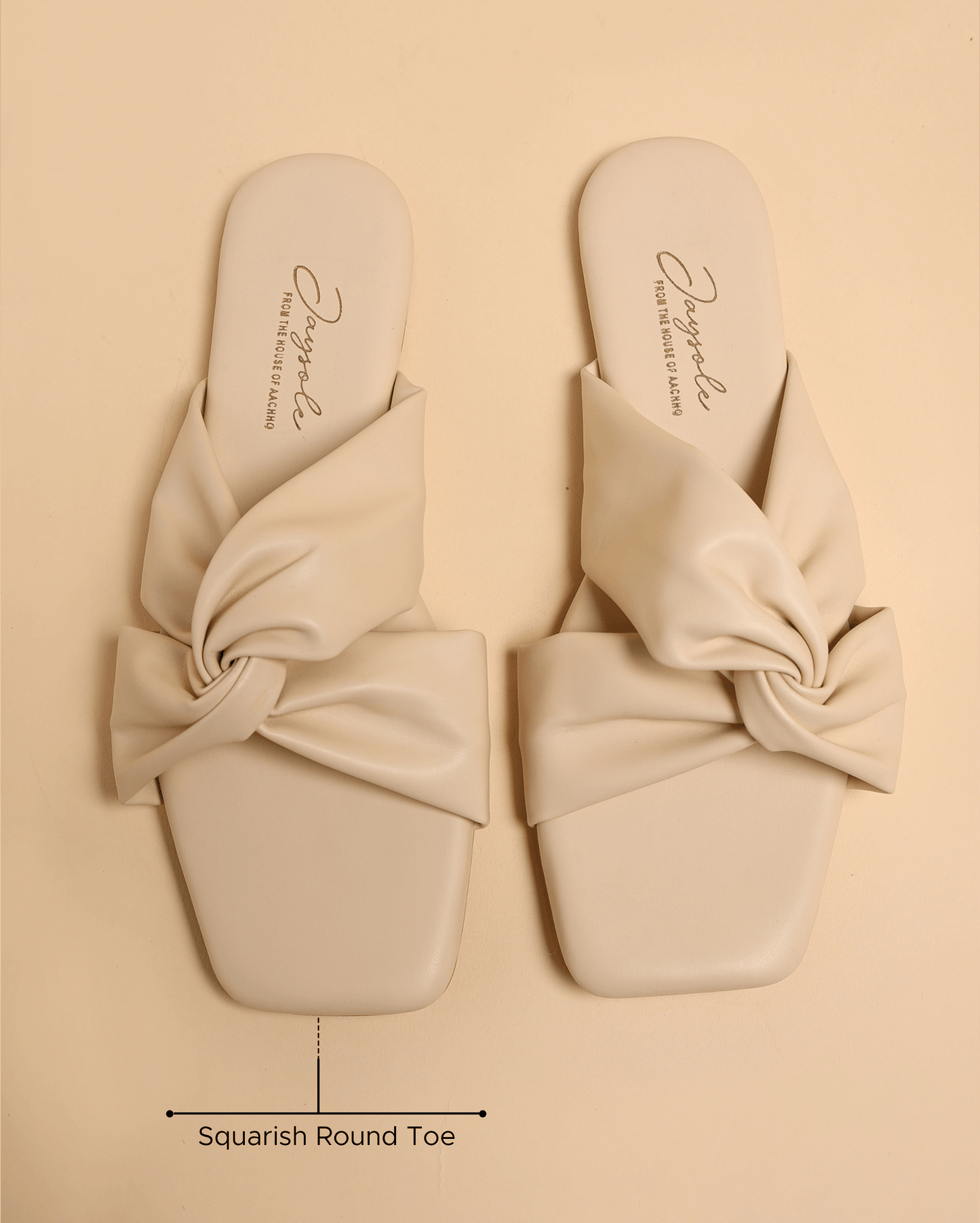 Oyster White Twisted Flats My Store