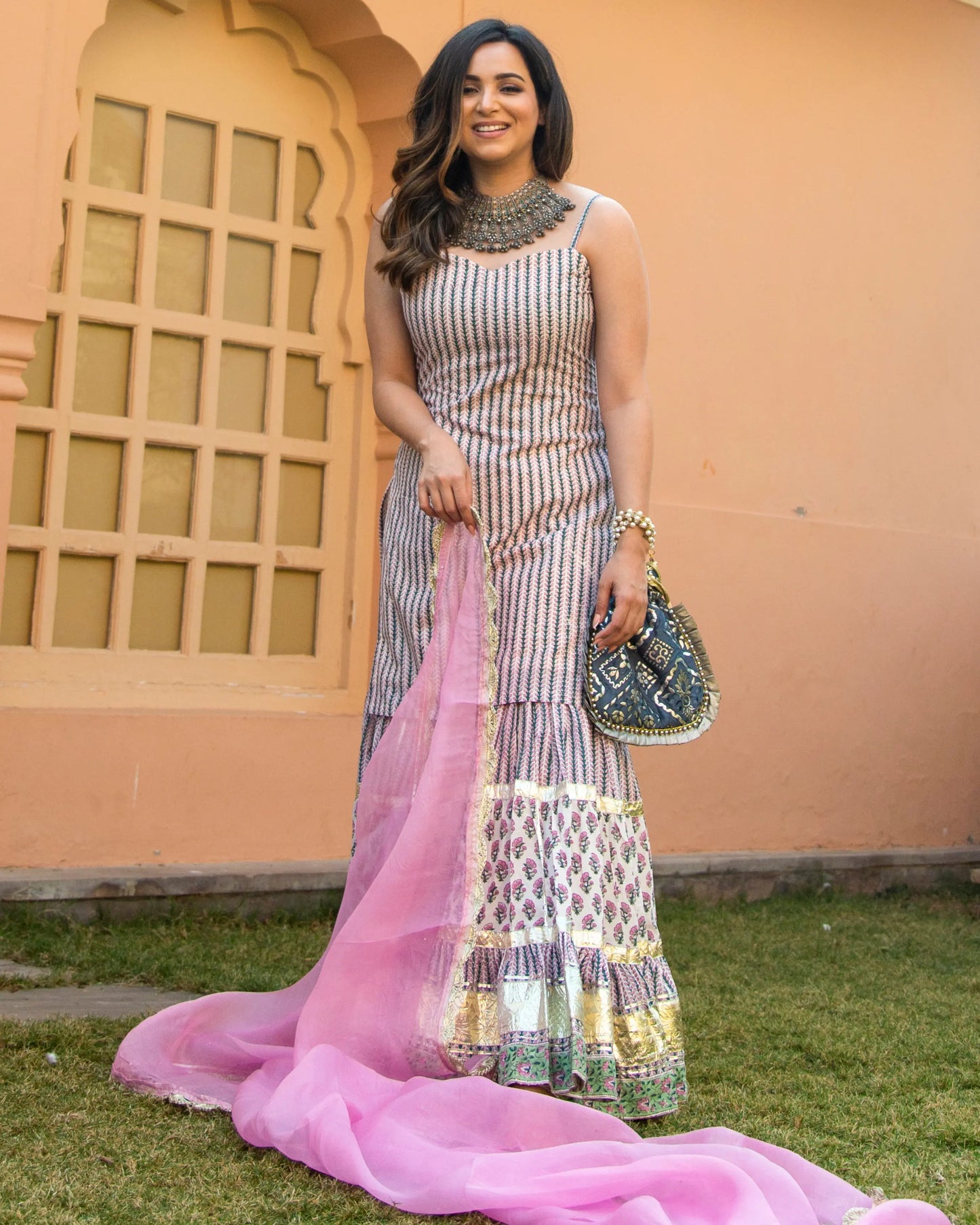 SUGAR SWIZZLE HANDBLOCK SHARARA SET My Store