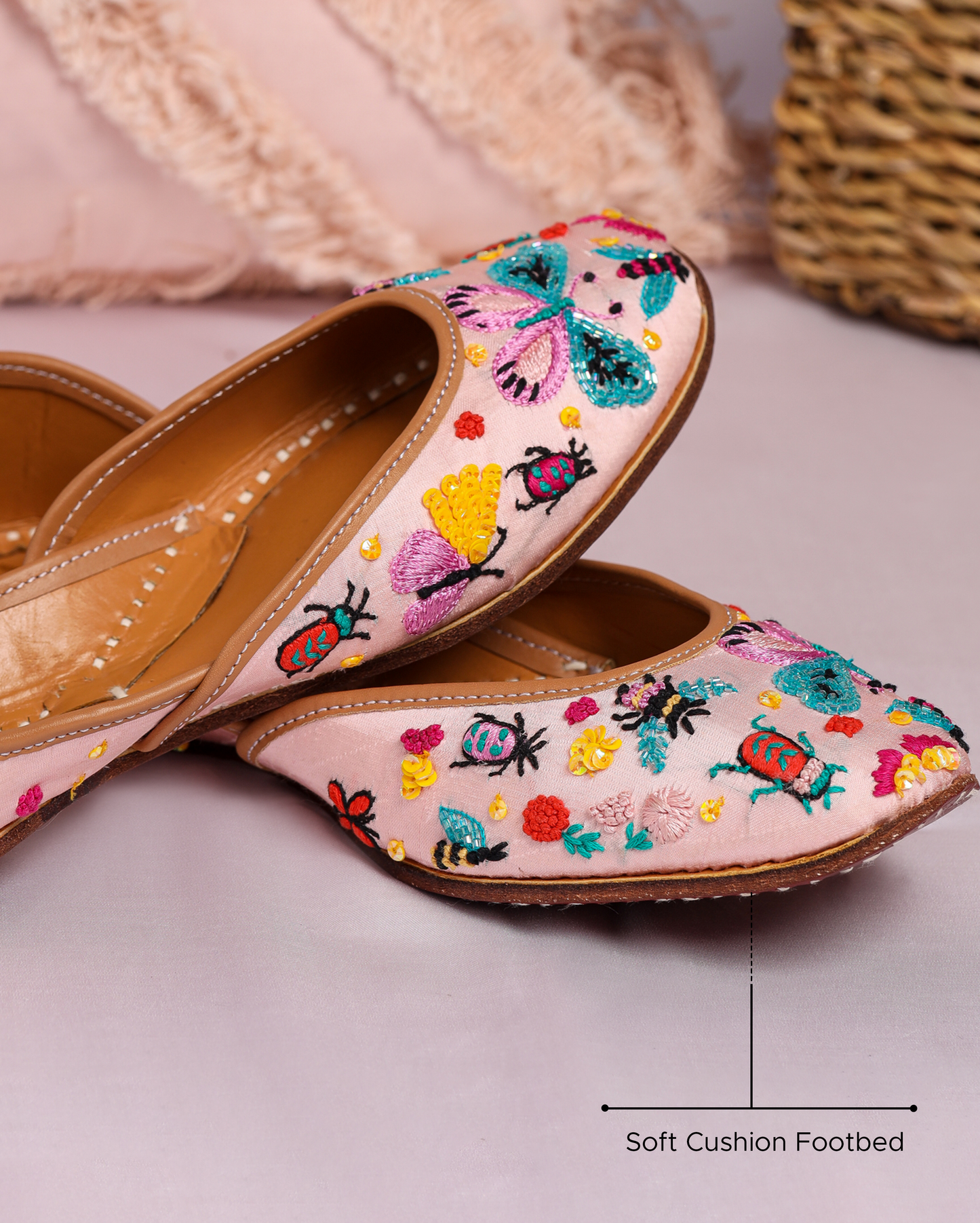 Butterfly Bunch Handcrafted Jutti Quick Cart