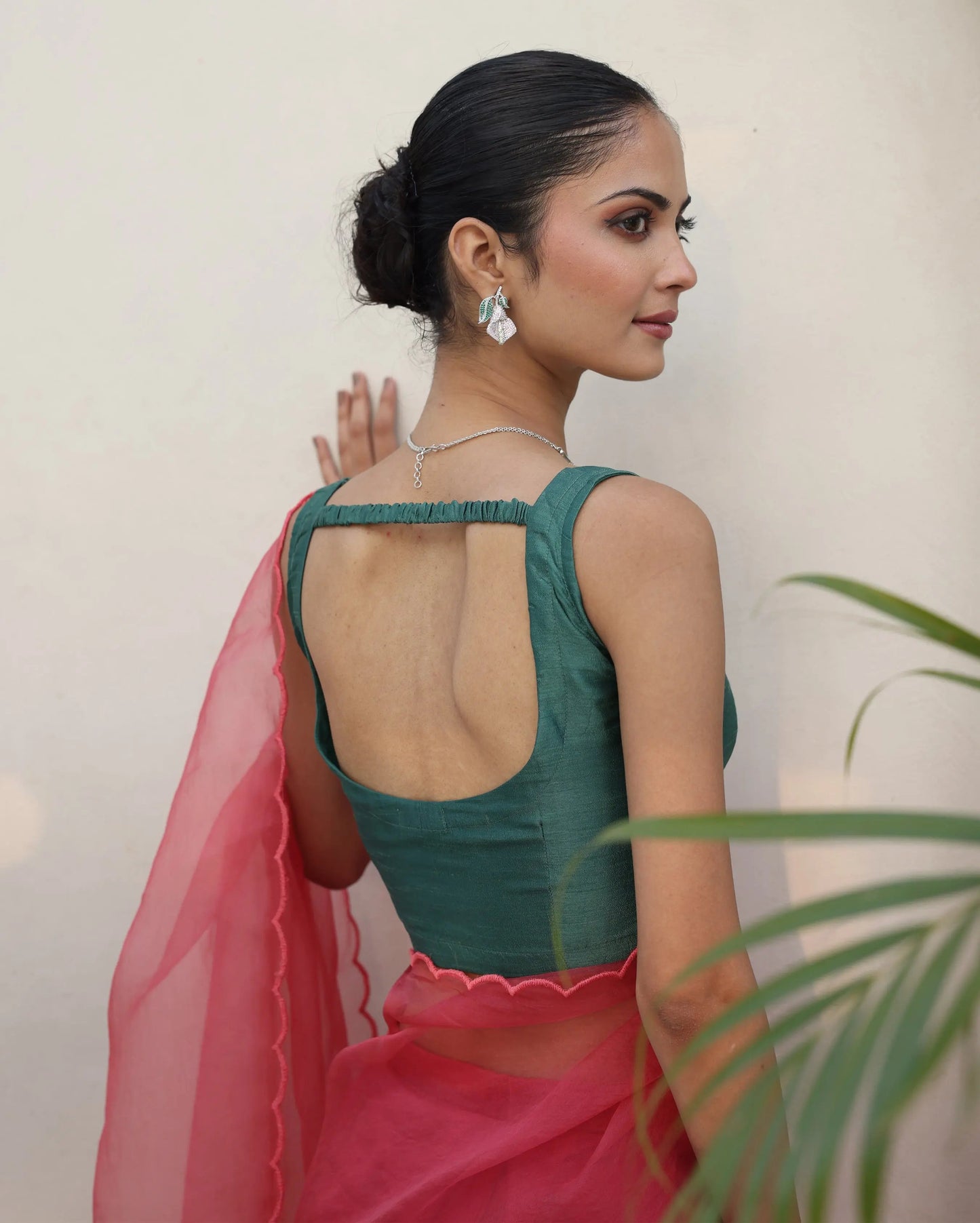 Shivani Green Silk Blouse My Store