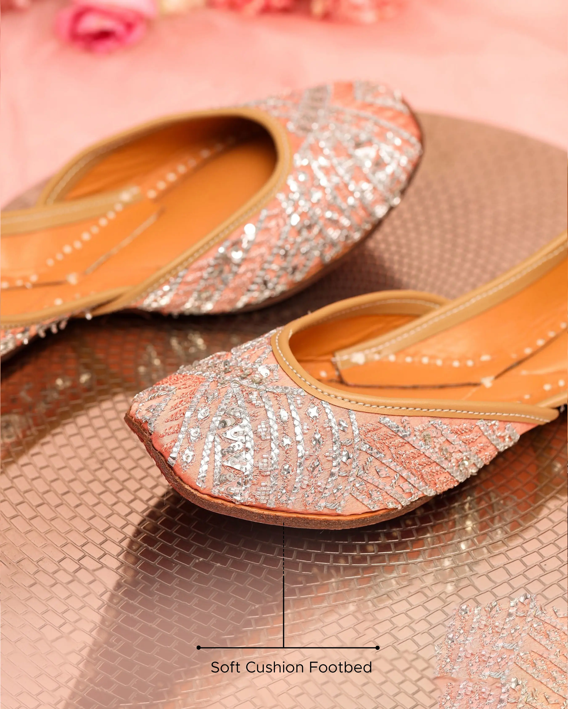 Peach Sprinkle Handcrafted Jutti My Store