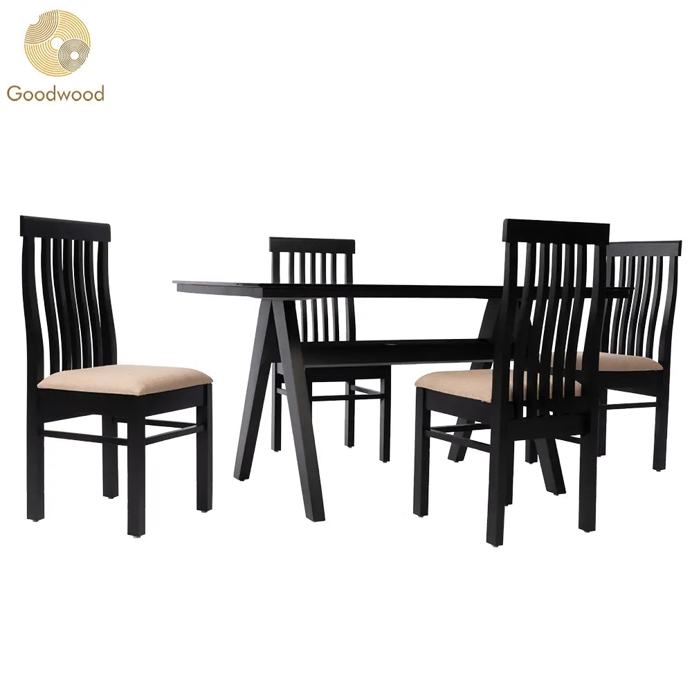 Goodwood Silcy 1+4 TW 4 Seater Dining Table Set My Store