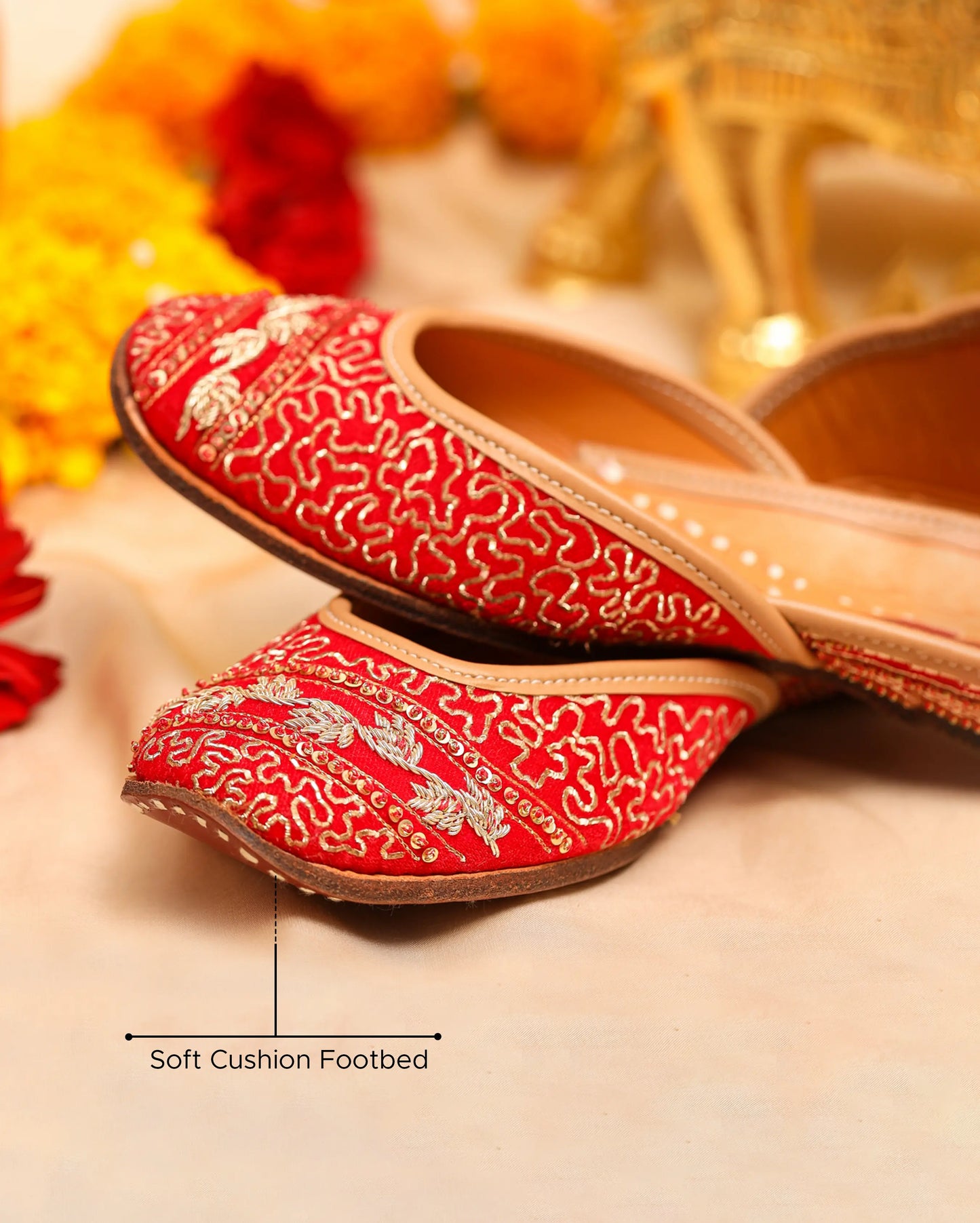 Curve Pink Handcrafted Jutti My Store