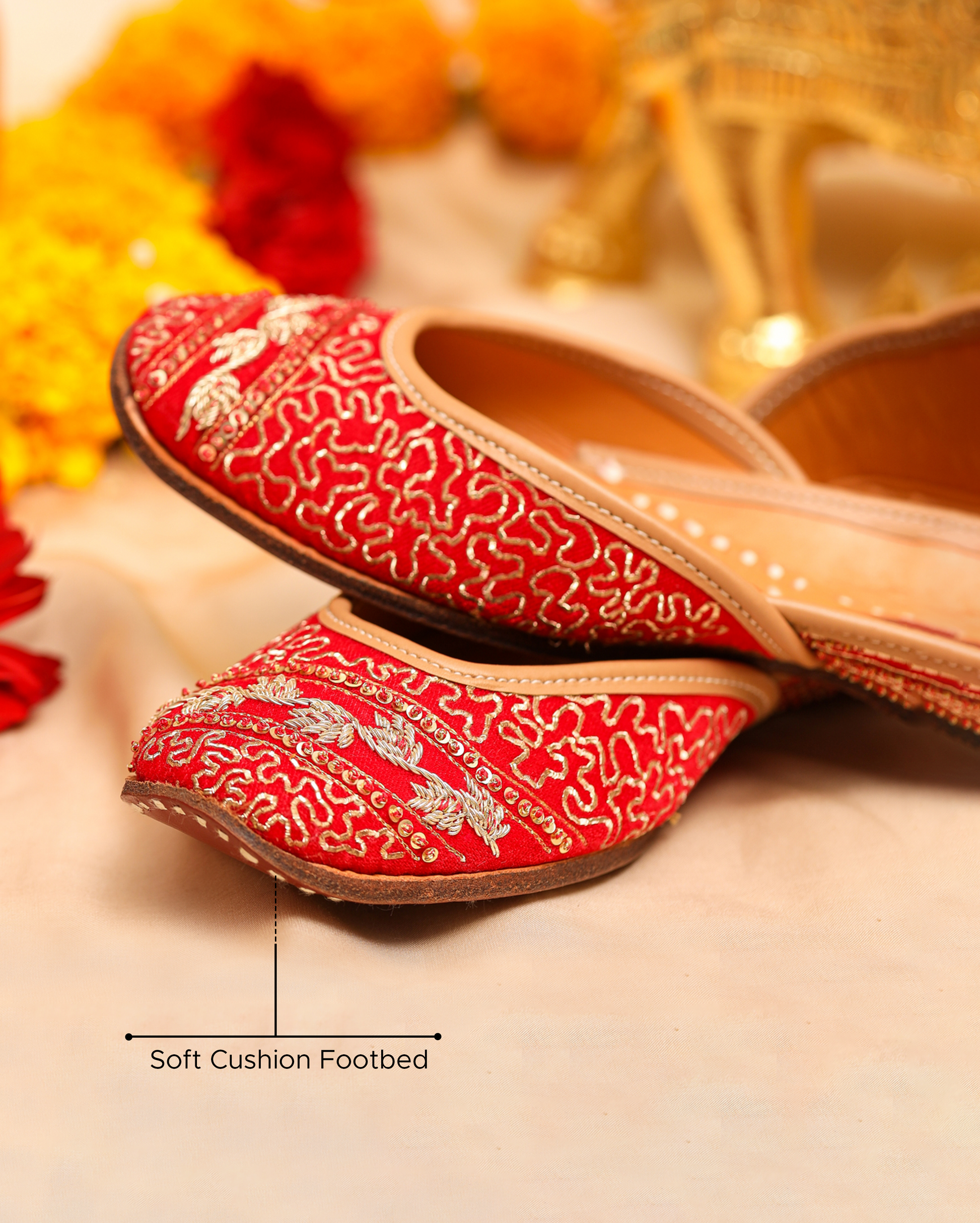 Curve Pink Handcrafted Jutti My Store