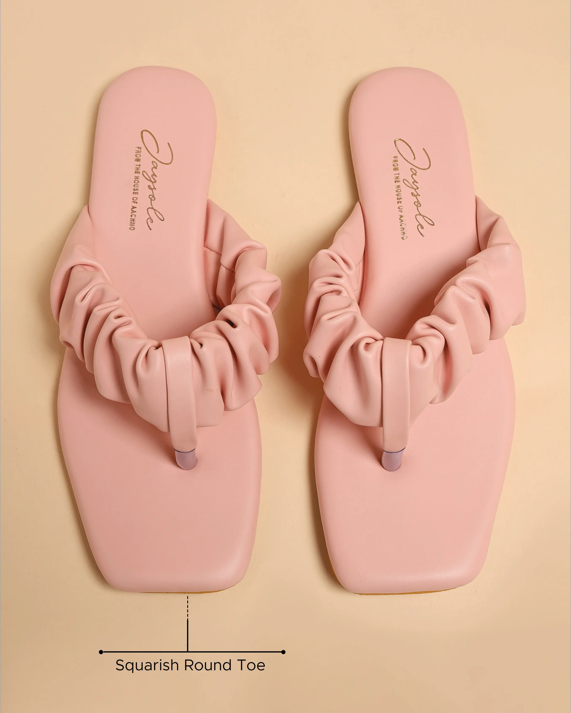 Pink Bachelor Gathered Flats My Store