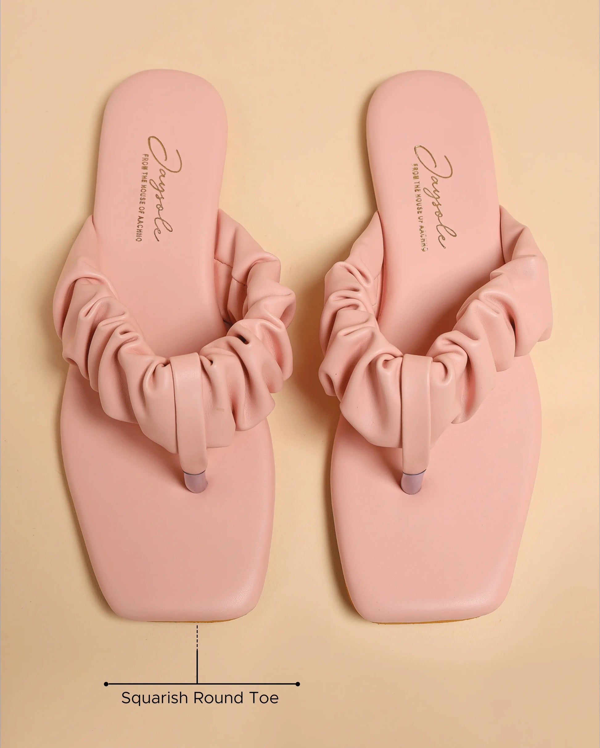 Pink Bachelor Gathered Flats My Store