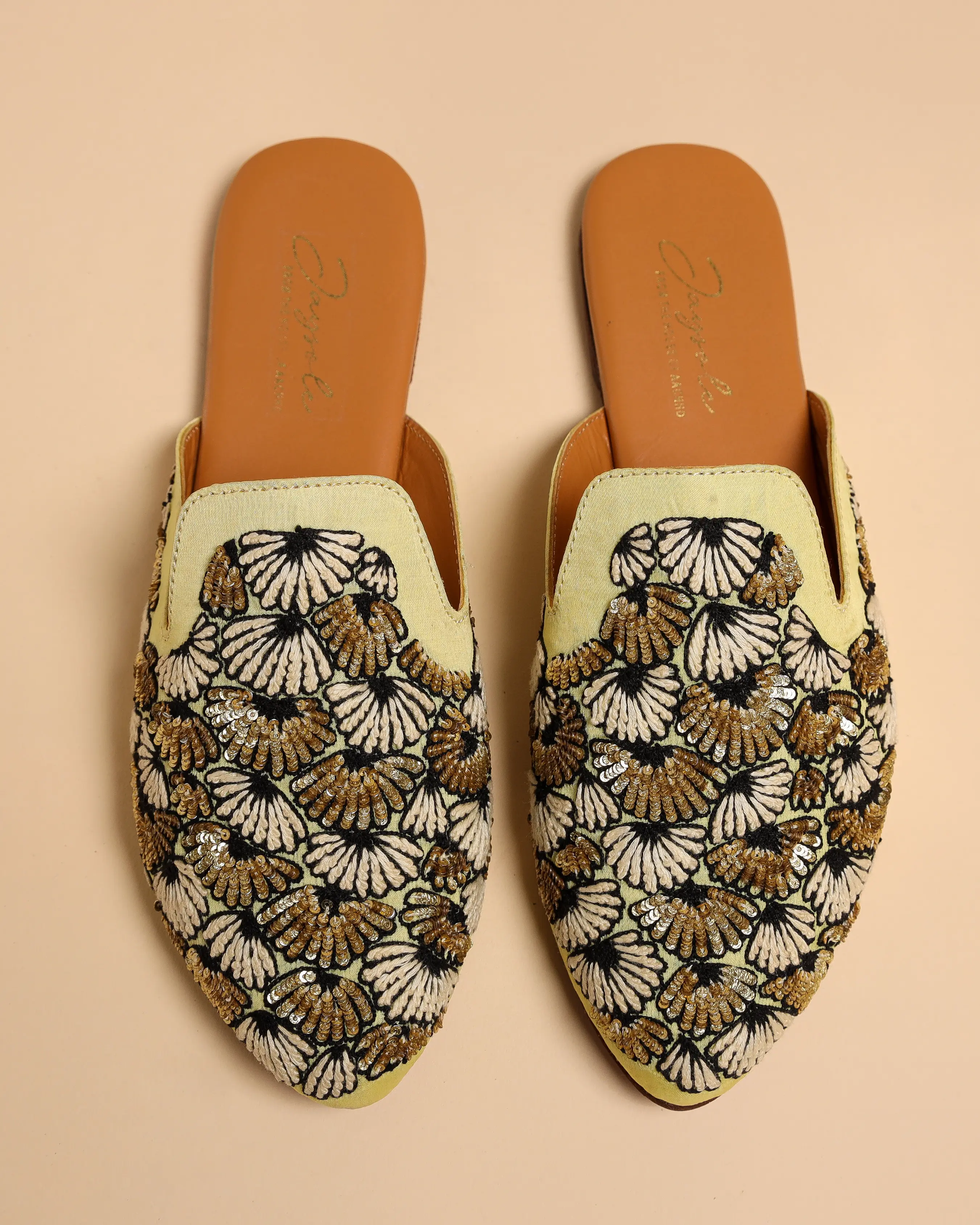 Antique Gold Handcrafted Mules My Store