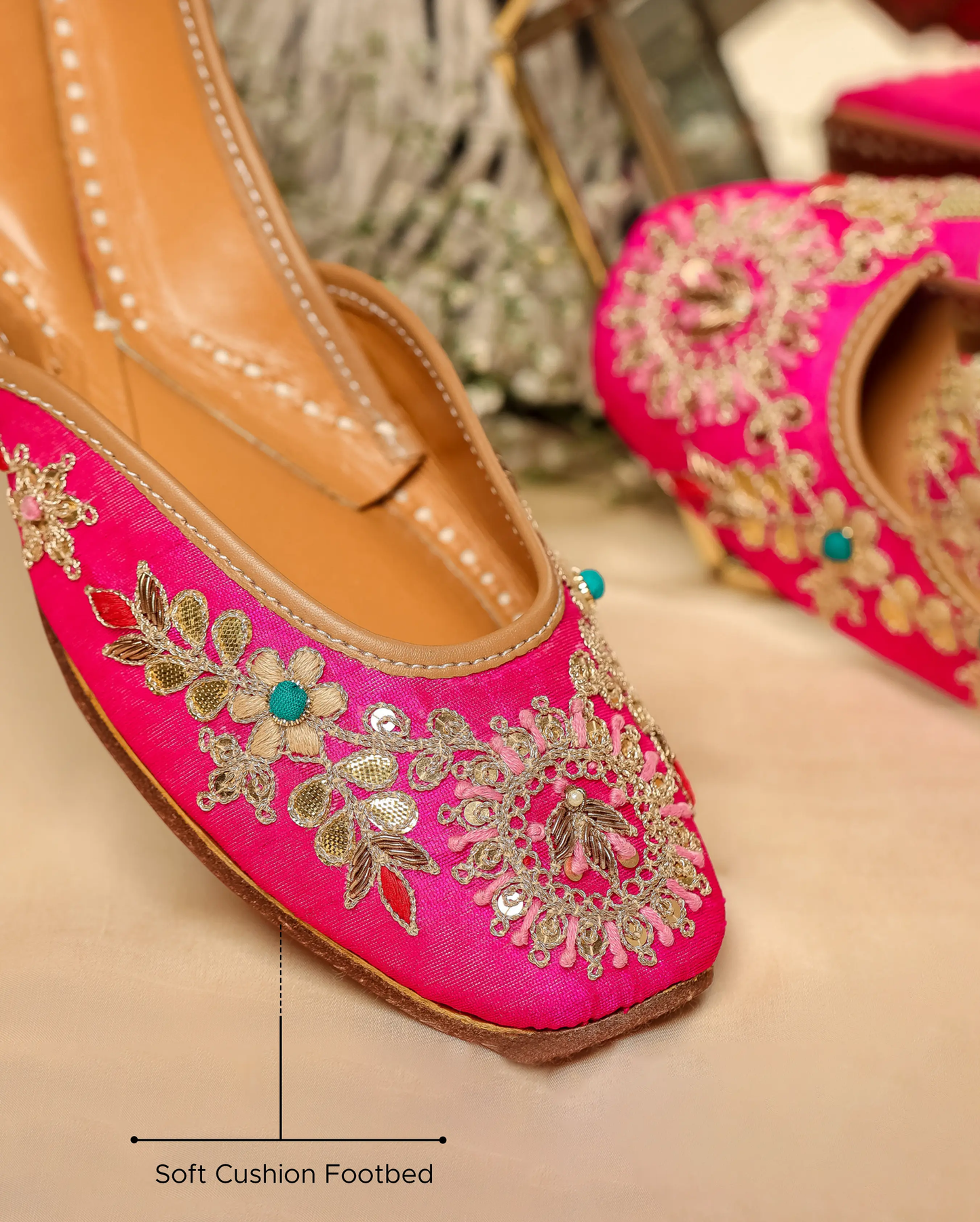 French Pink Handcrafted Jutti My Store