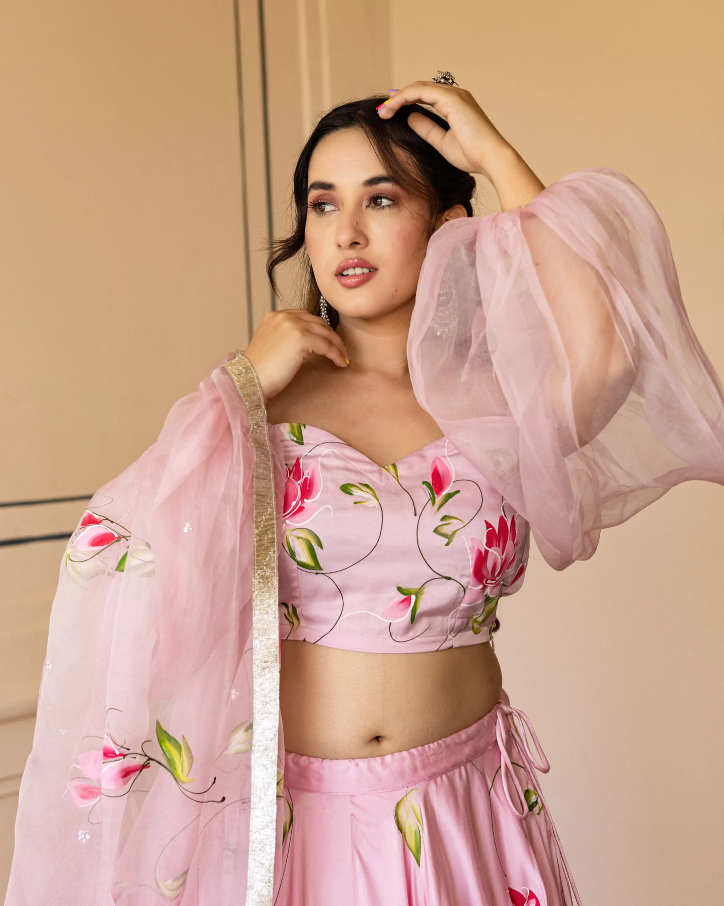 Surati Handpainted Lehenga Set My Store