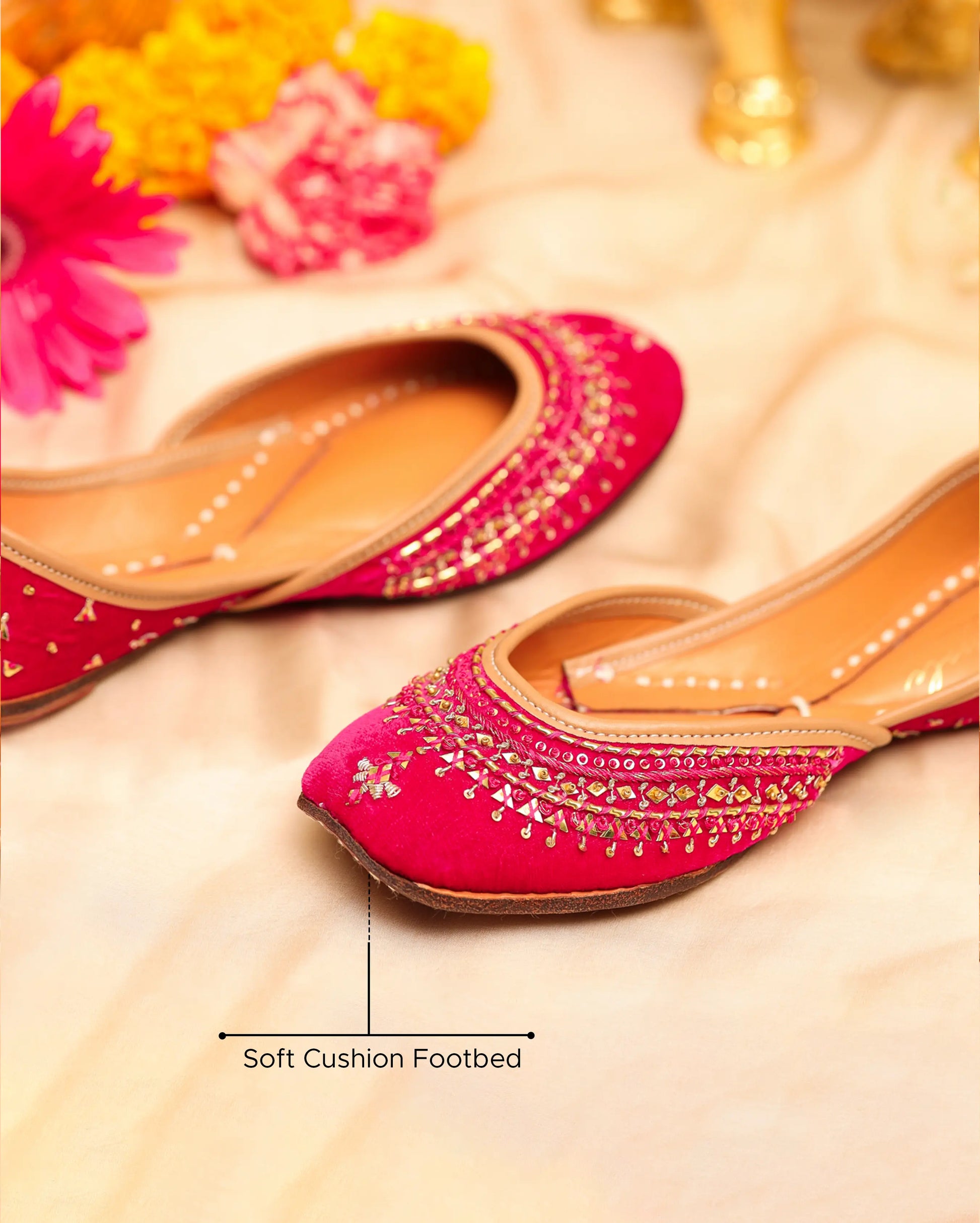 Sparkle Pink Handcrafted Jutti My Store