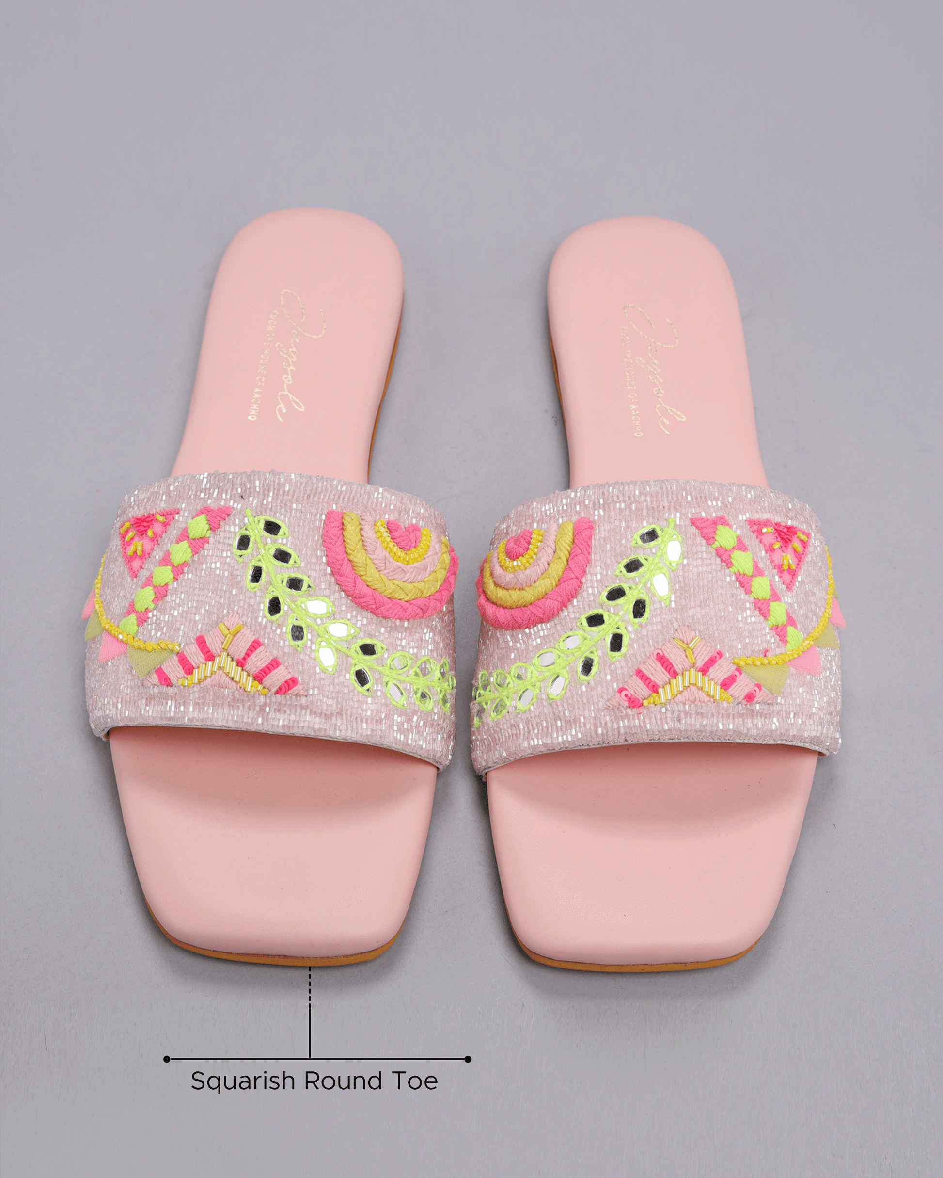 Pink Mystery Handcrafted Flats My Store