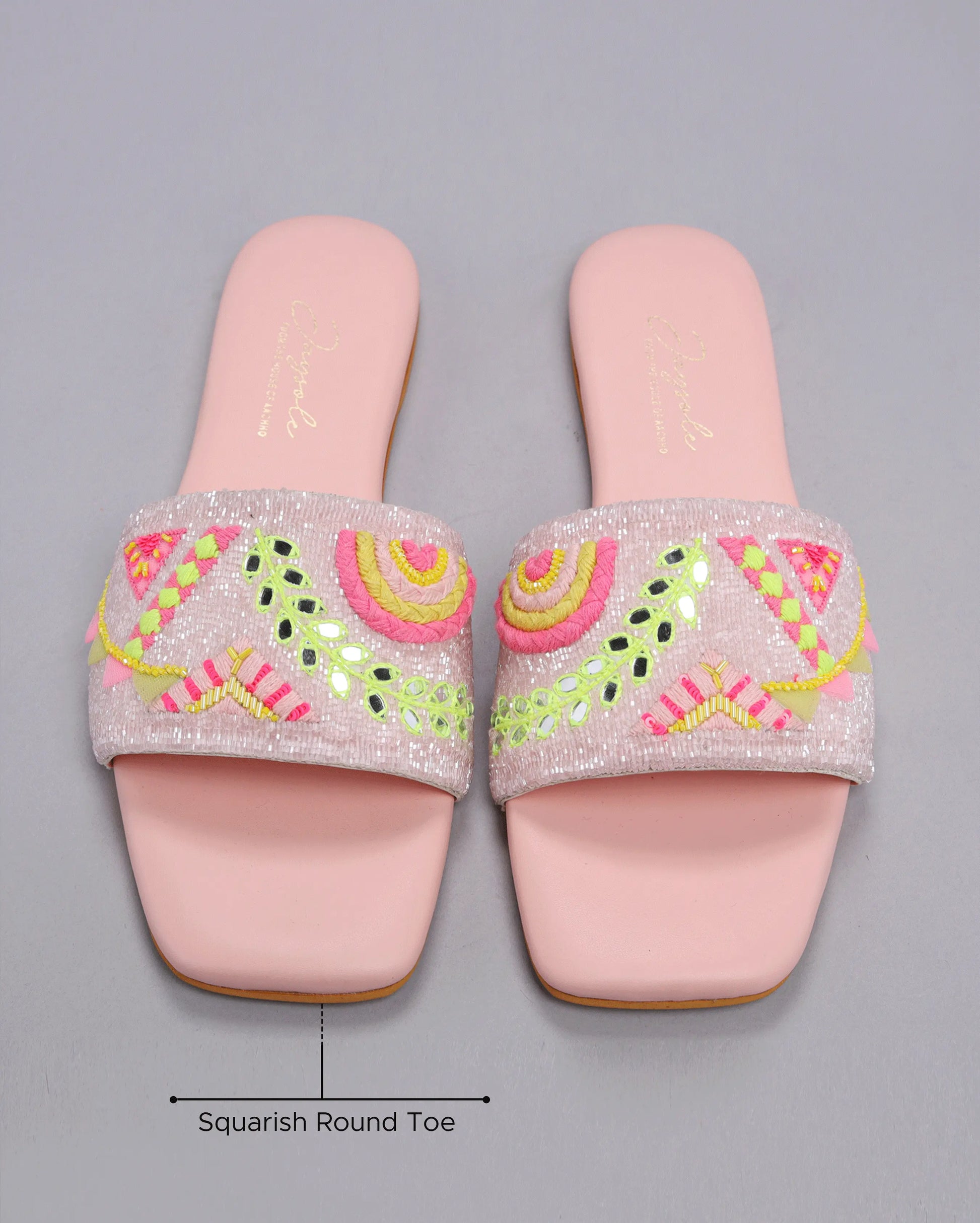 Pink Mystery Handcrafted Flats My Store