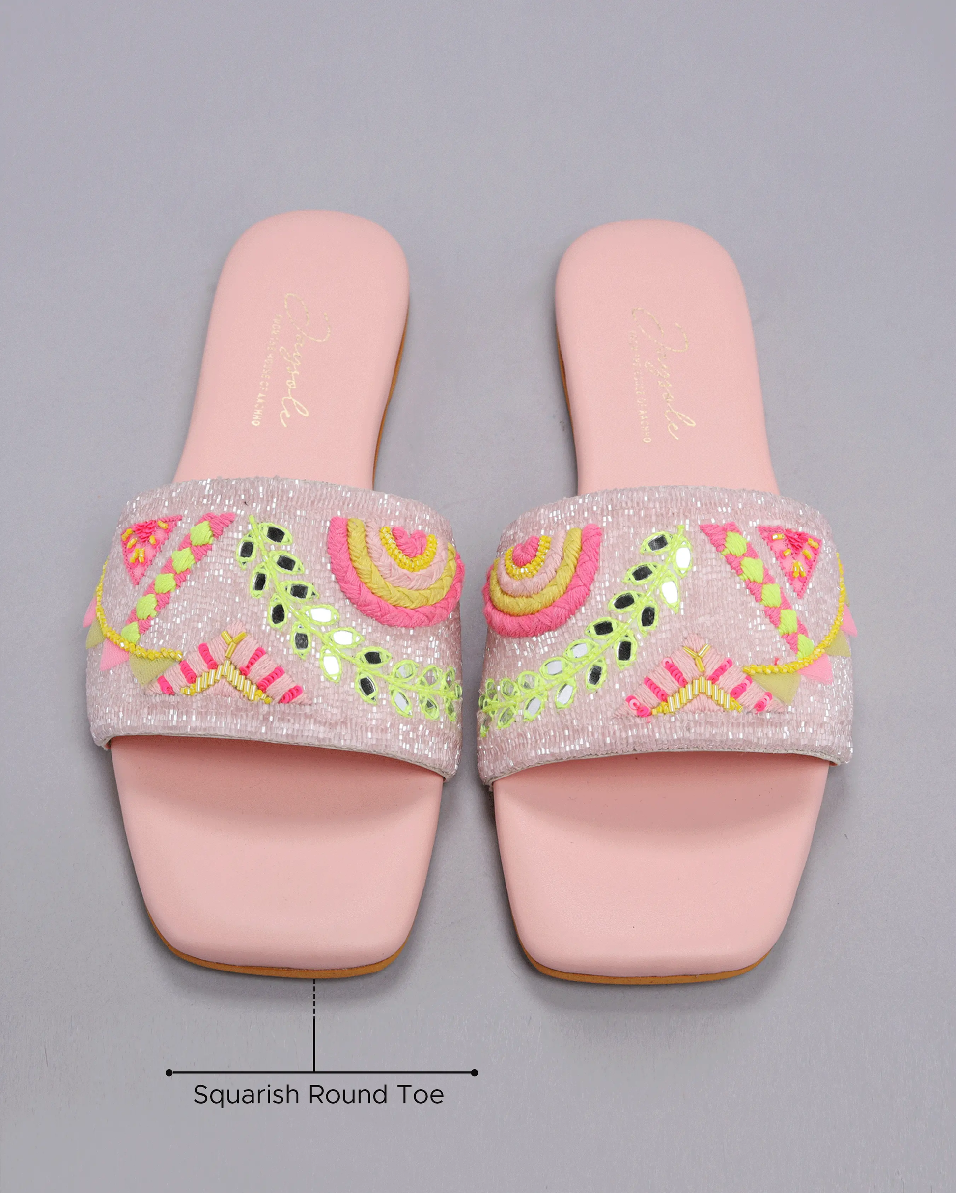 Pink Mystery Handcrafted Flats My Store