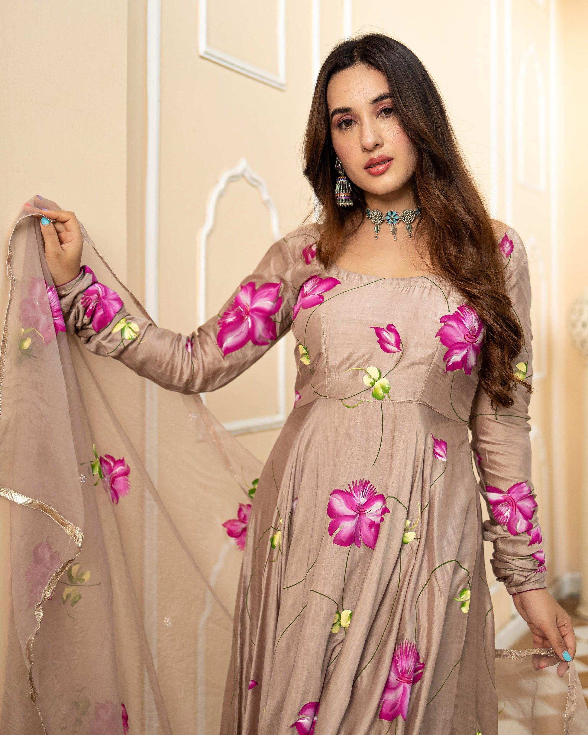 Brindha Handpainted Suit Set My Store