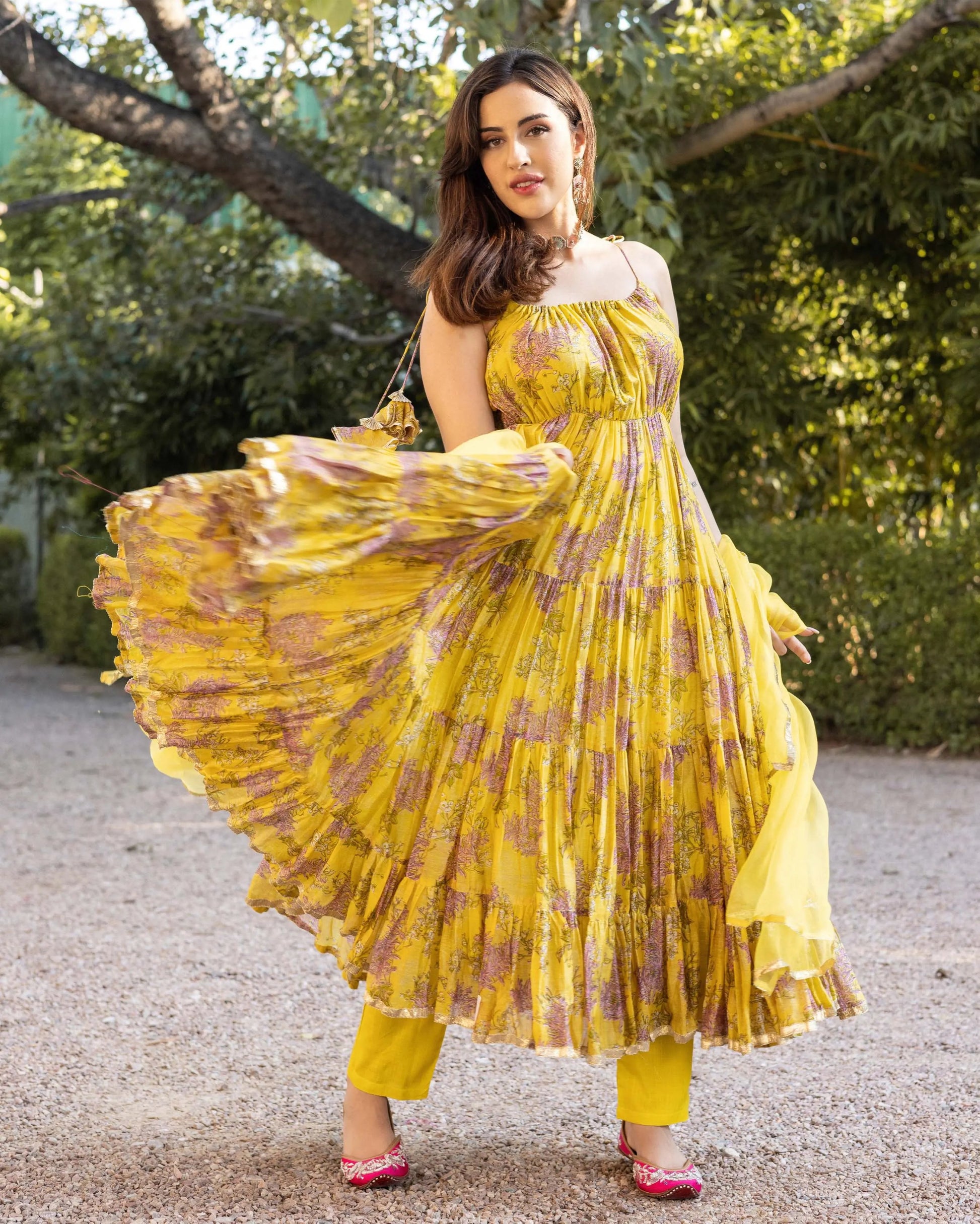 Surajmukhi Chanderi Suit Set My Store