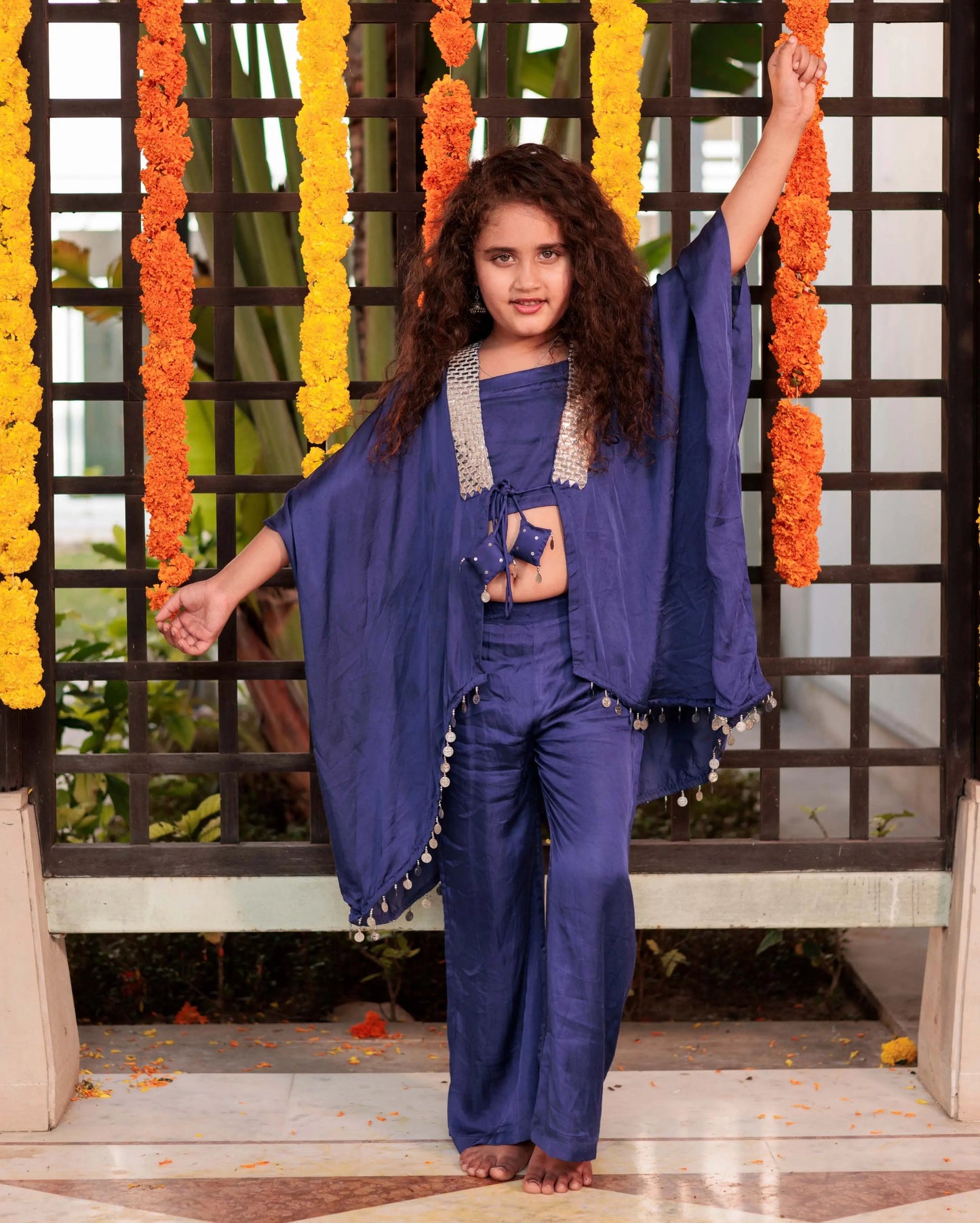 Bouncy Breeze Blue Satin Coord Set My Store