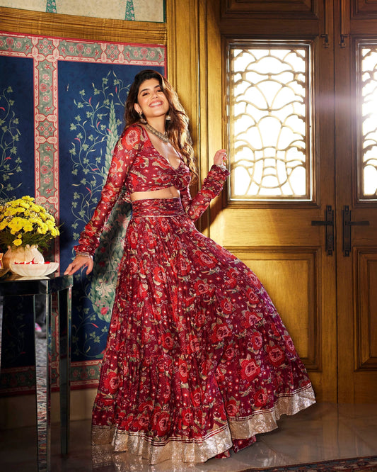 Inina Chanderi Lehenga Set My Store
