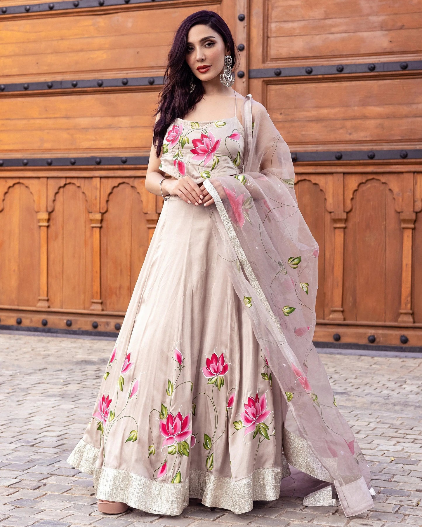 Sakani Handpainted Lehenga Set My Store