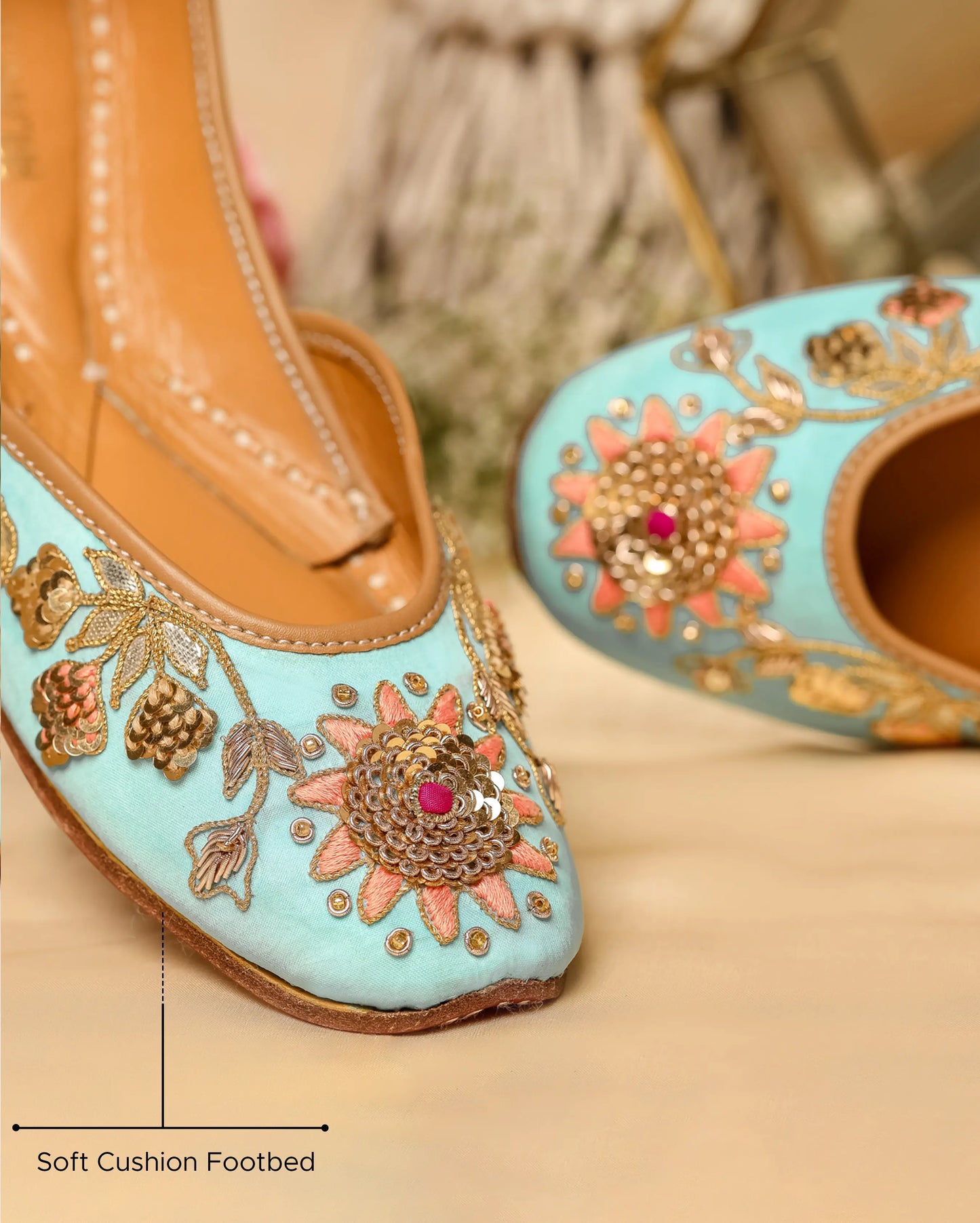 Blue Strobe Handcrafted Jutti My Store