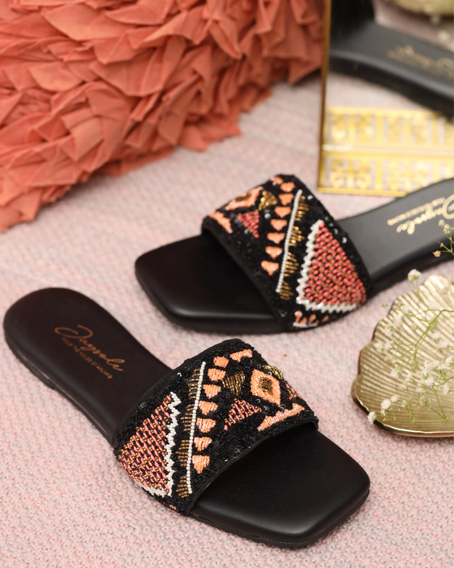 Black Beetle Handcrafted Flats My Store