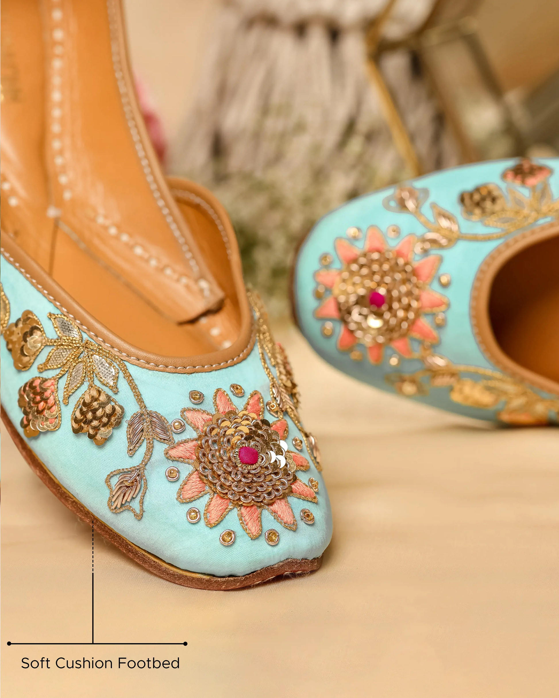 Blue Strobe Handcrafted Jutti My Store