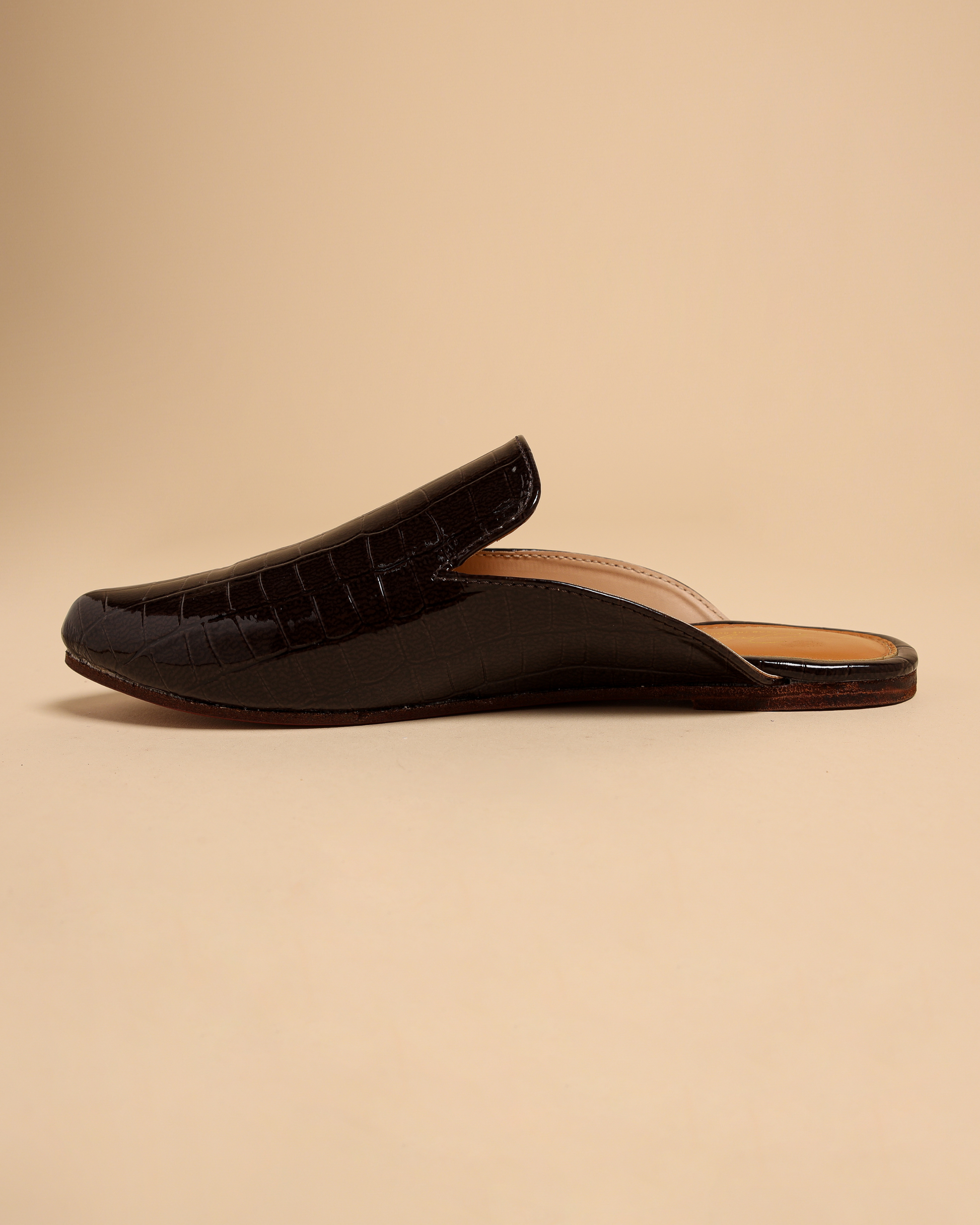 Pirate Black Leather Mules My Store