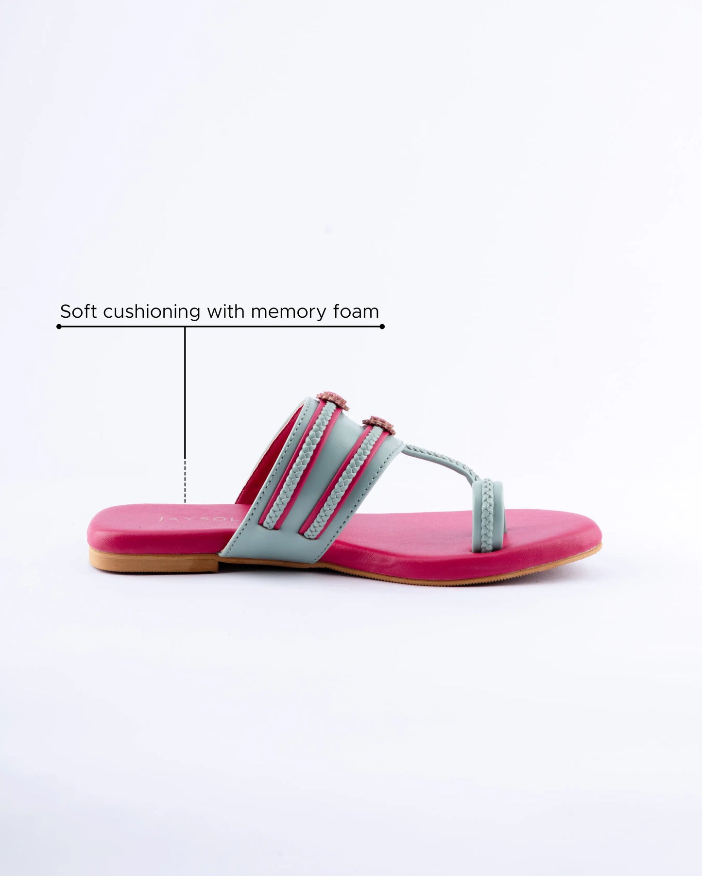 Mountbatten pink Kolha Flats My Store