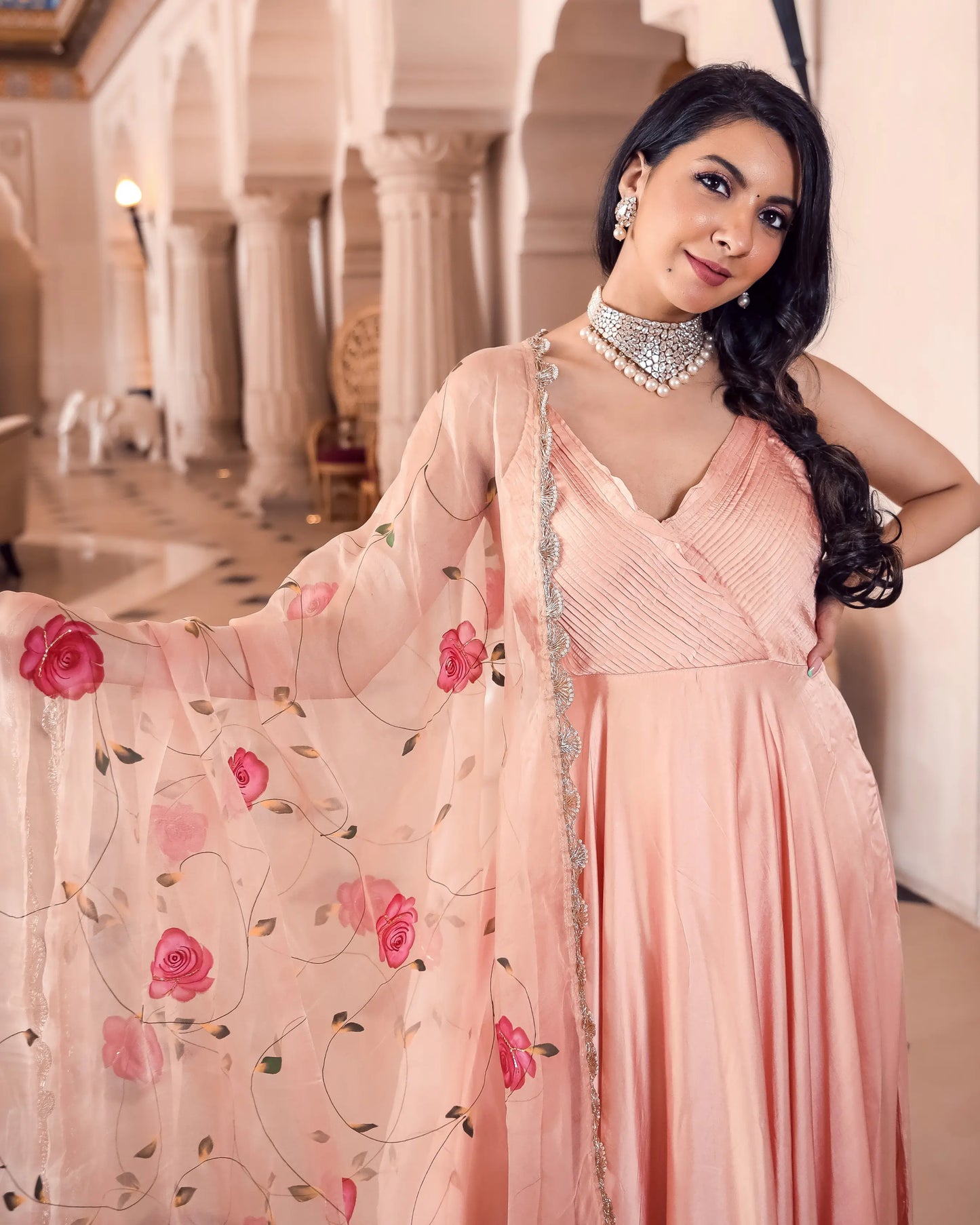 Velvet Mist Handpainted Suit Set My Store