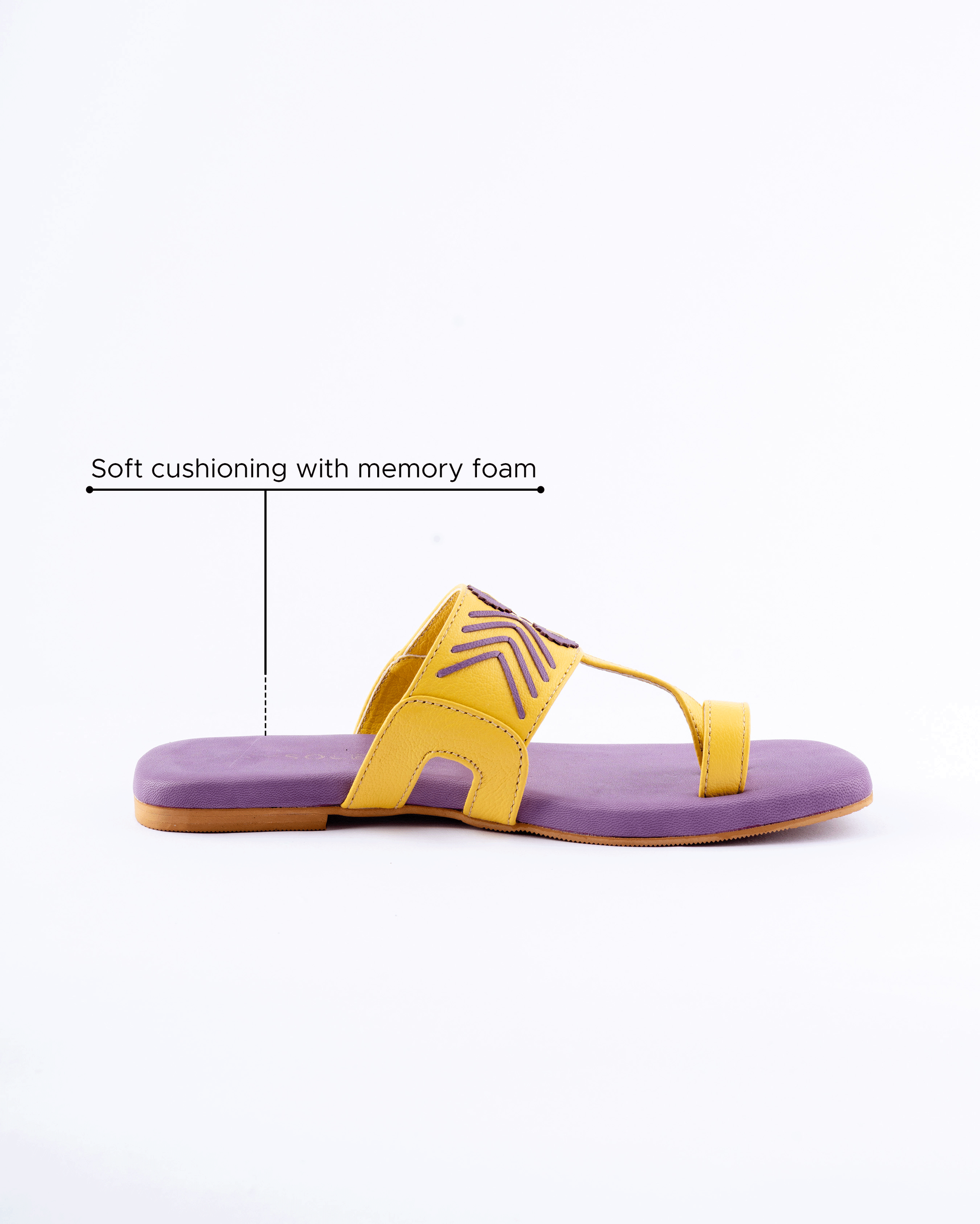 Thistle Yellow Kolha Flats My Store