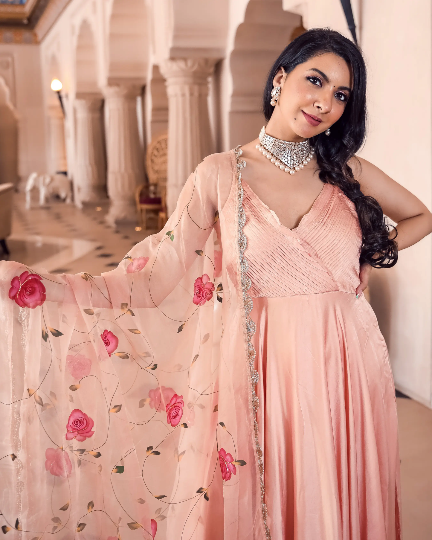 Velvet Mist Handpainted Suit Set My Store