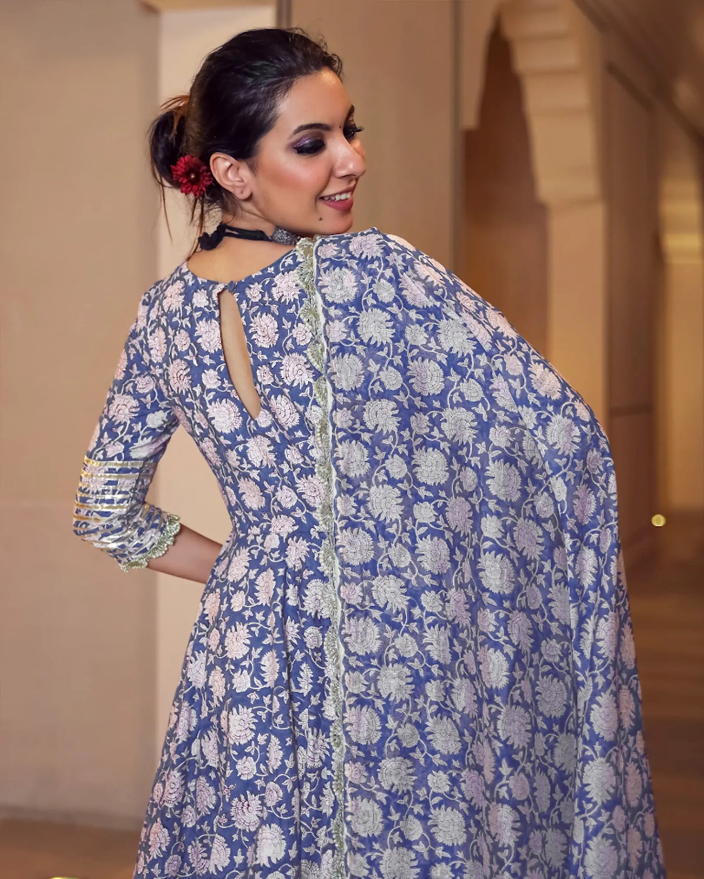 Tropical Sugar Handblock Gota Suit Set My Store