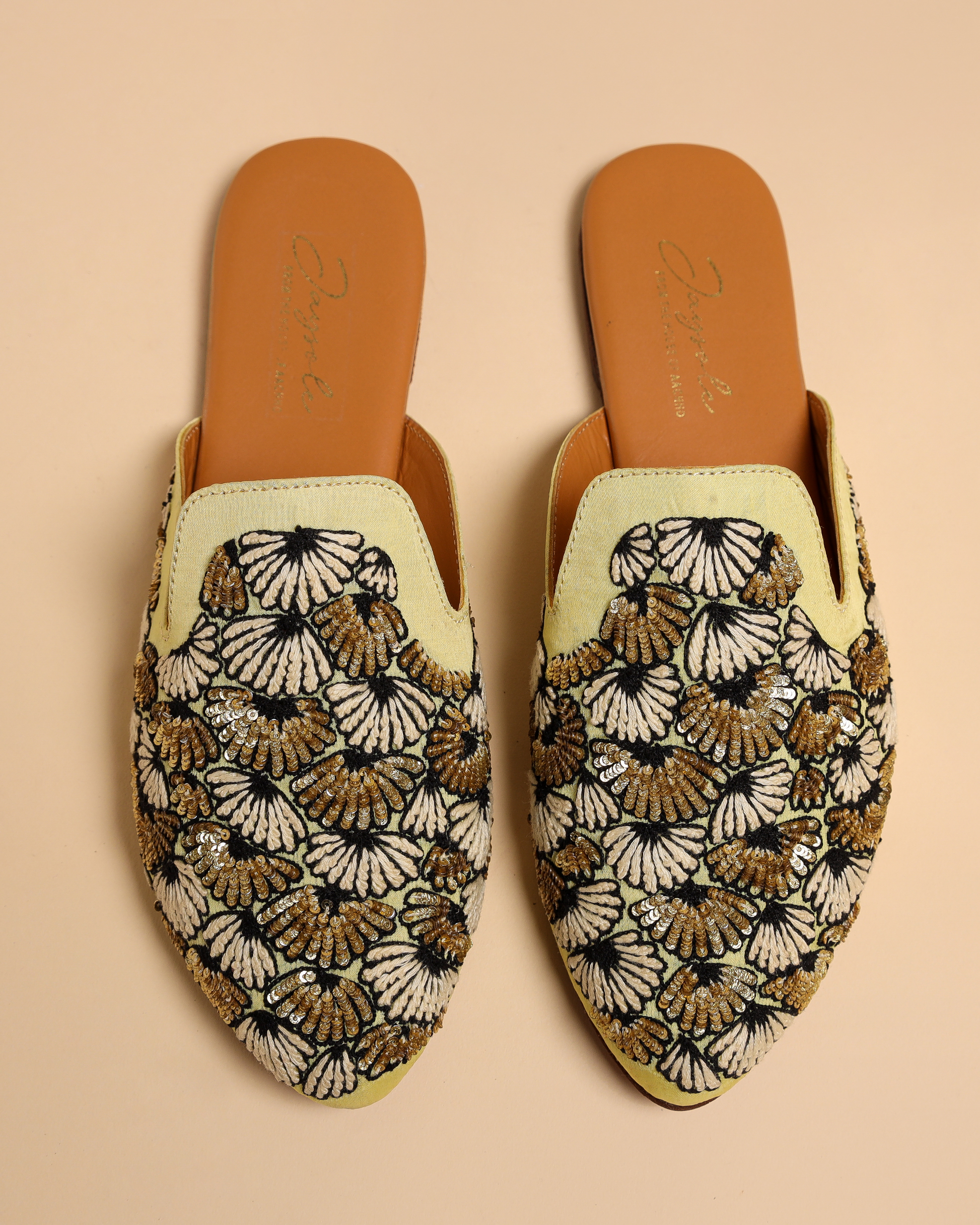 Antique Gold Handcrafted Mules My Store