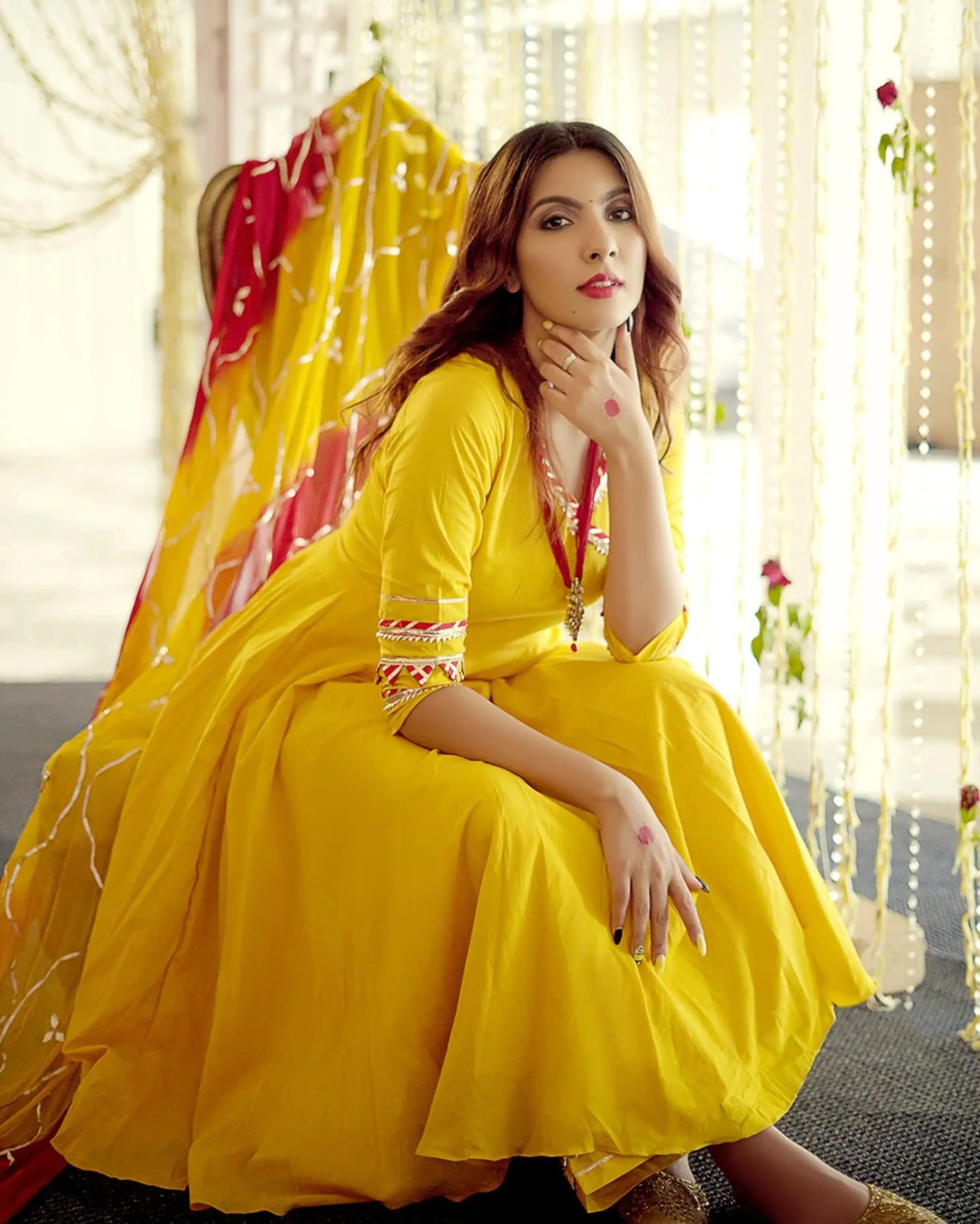 Royal Yellow Gotapatti Suit Set My Store