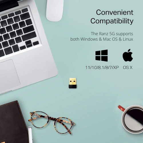 Ranz USB Wifi Adapter 5G Support 600Mbps