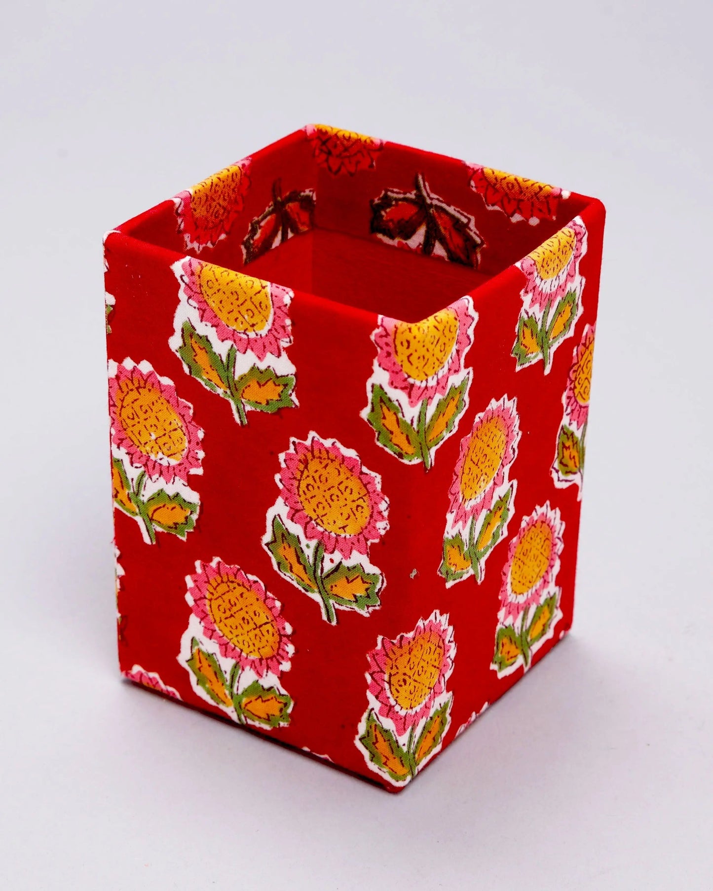 Red Aura Handblock Pen Stand My Store