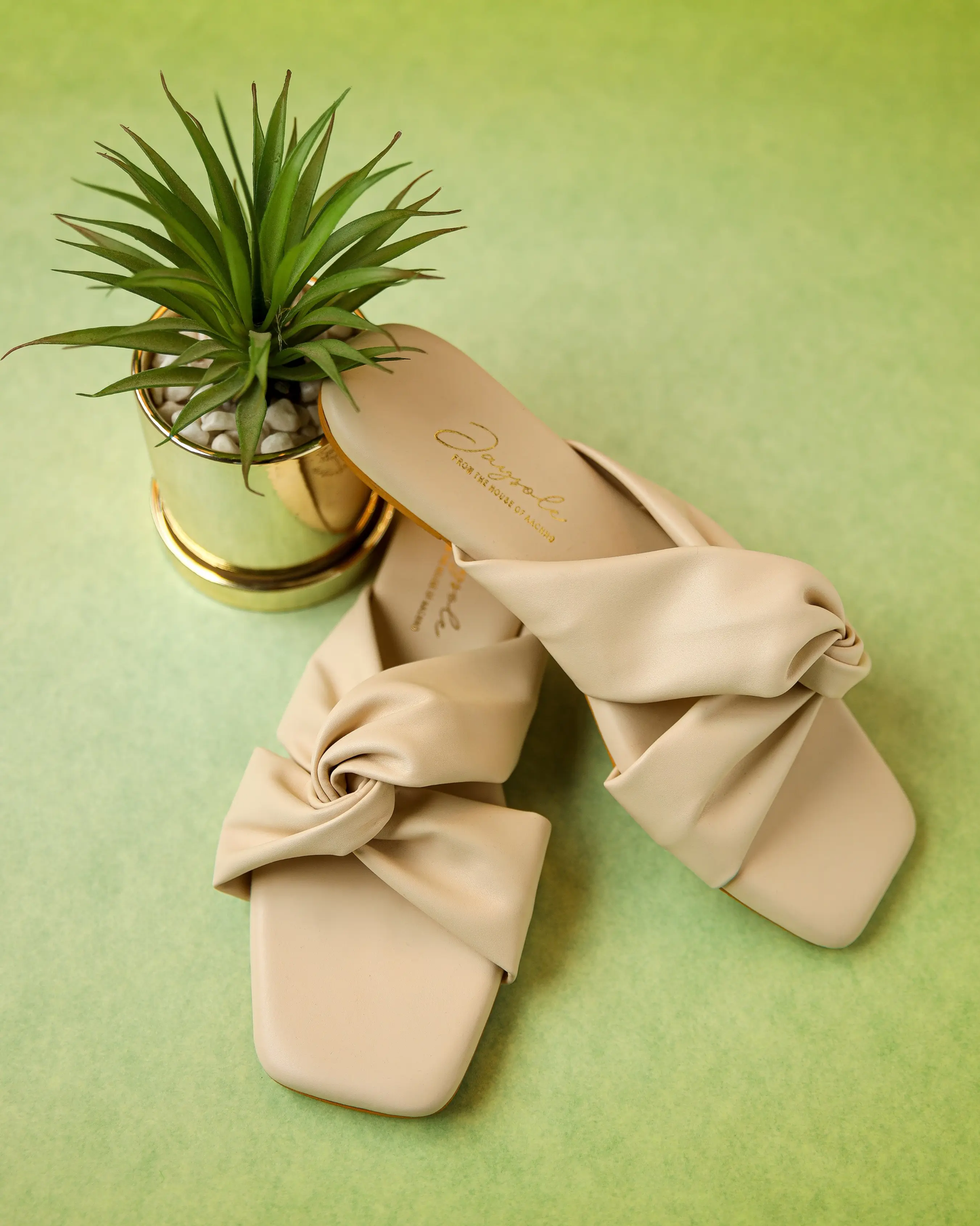 Oyster White Twisted Flats My Store