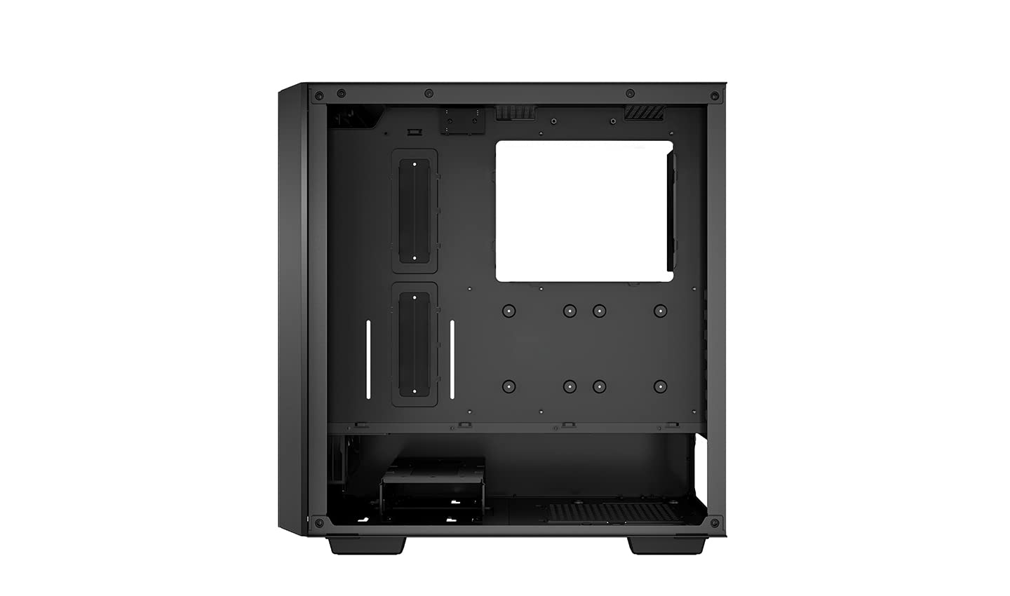 Deepcool CG560 Mid- Tower Computer Case - Black I Gaming Cabinet I Support Mini-ITX / Micro-ATX / ATX / E-ATX Motherboard I Pre-Installed Front: 3×120mm Rear: 1×140mm Fans