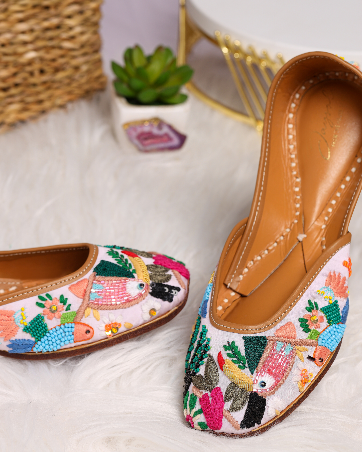 Purple Feather Handcrafted Jutti My Store