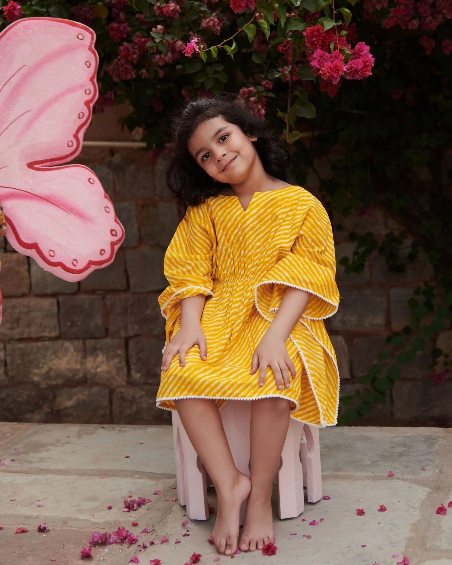 Lemonade Tie & Dye Cotton Kaftan My Store