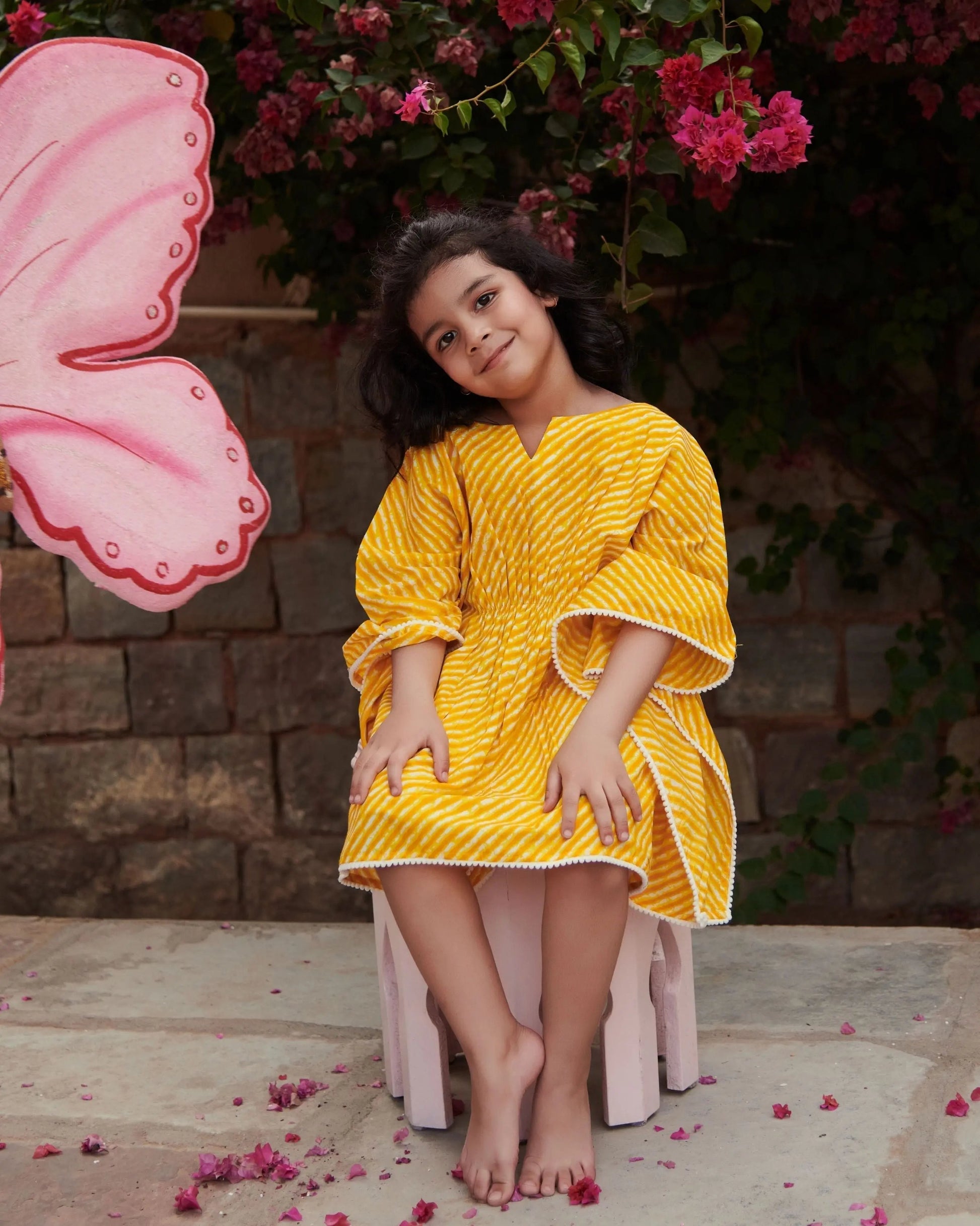 Lemonade Tie & Dye Cotton Kaftan My Store