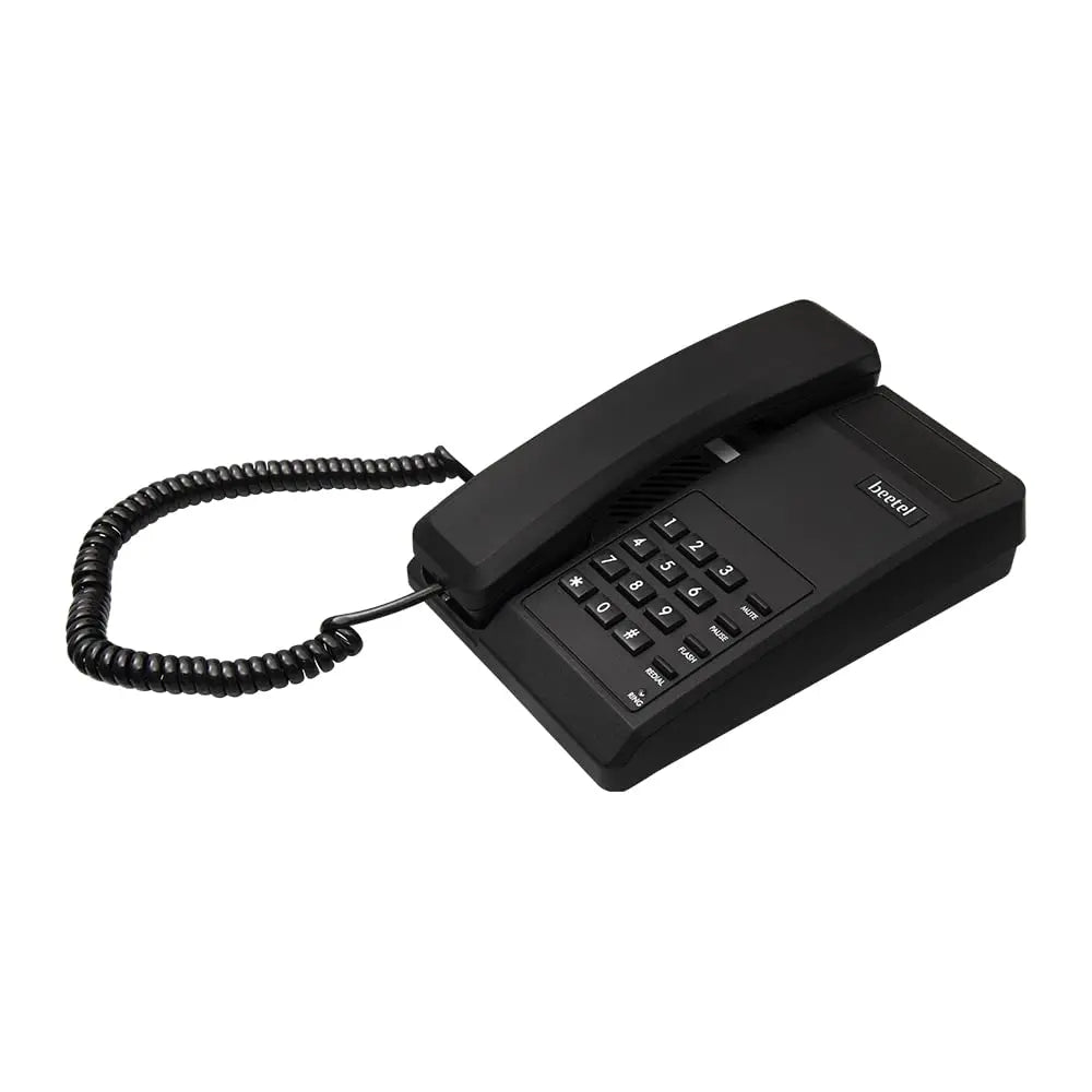 Beetel B11, Corded Wall/Desk Mountable Landline Phone, Black