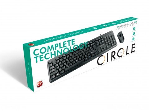 Circle Wired Keyboard and Mouse Combo  C 41