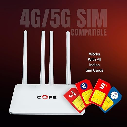 COFE SIM ROUTER 4G  5G WIFI 6 CF 05CT4 WITH TYPE C  WAN  LAN PORT CF 05CT4 WIFI 6
