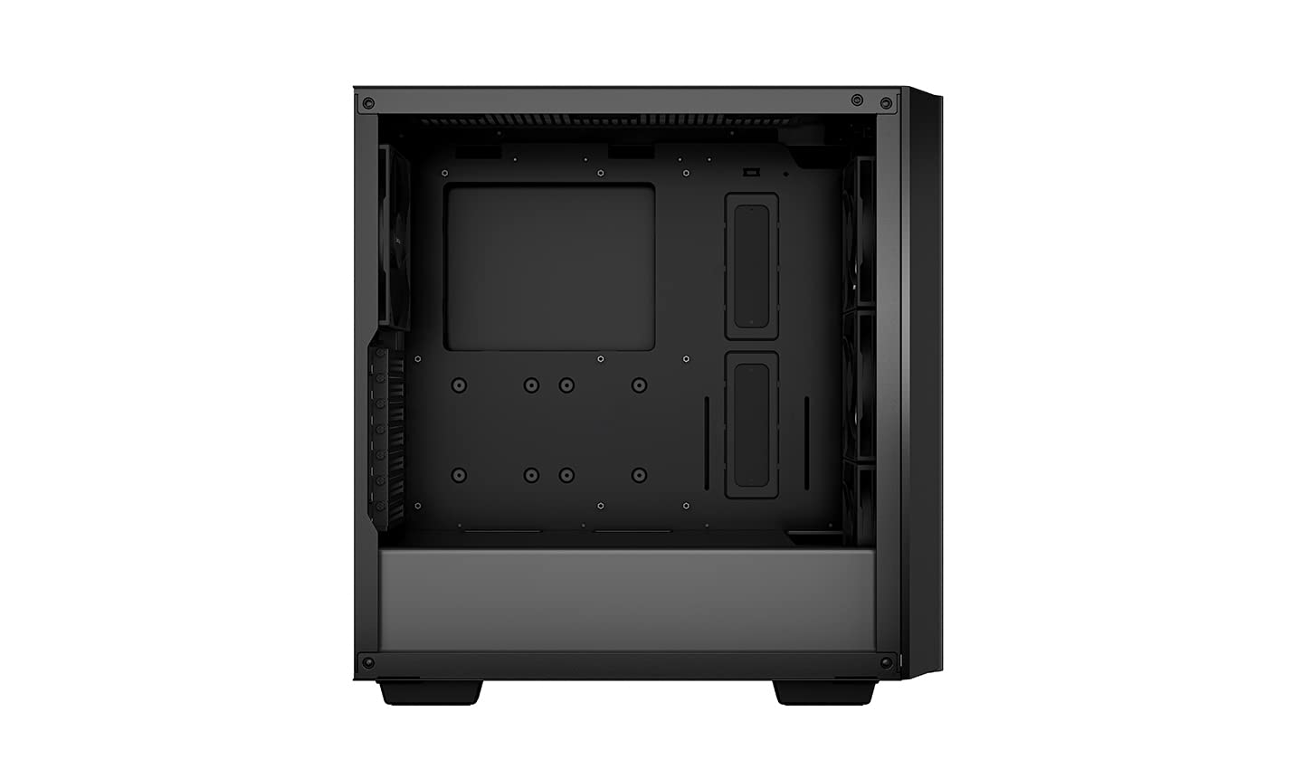 Deepcool CG560 Mid- Tower Computer Case - Black I Gaming Cabinet I Support Mini-ITX / Micro-ATX / ATX / E-ATX Motherboard I Pre-Installed Front: 3×120mm Rear: 1×140mm Fans